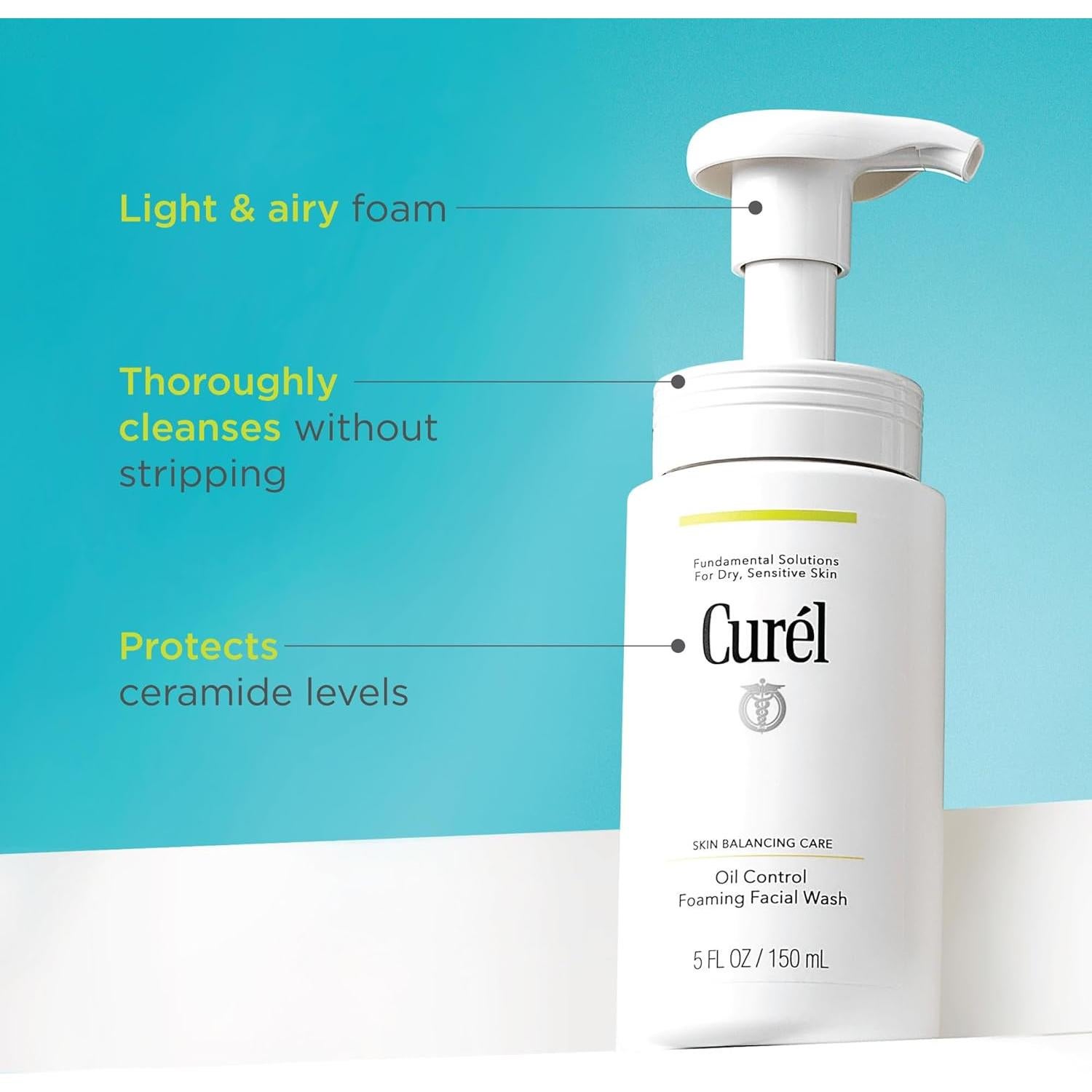 Limpiador Facial Espumoso Curél Control de Aceite 142 g