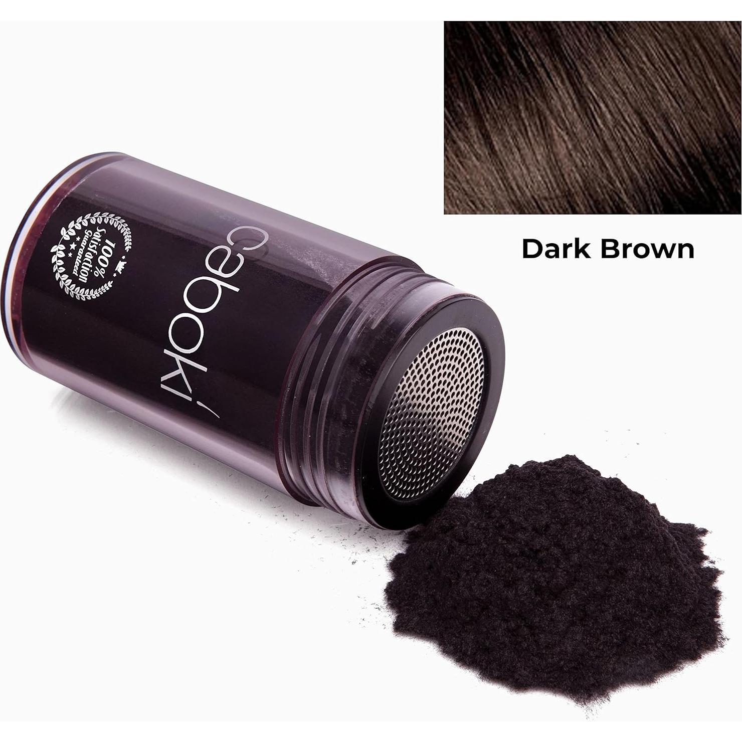 Fibra de Cabello Natural Caboki 3x30g Marrón Oscuro - 270 Días