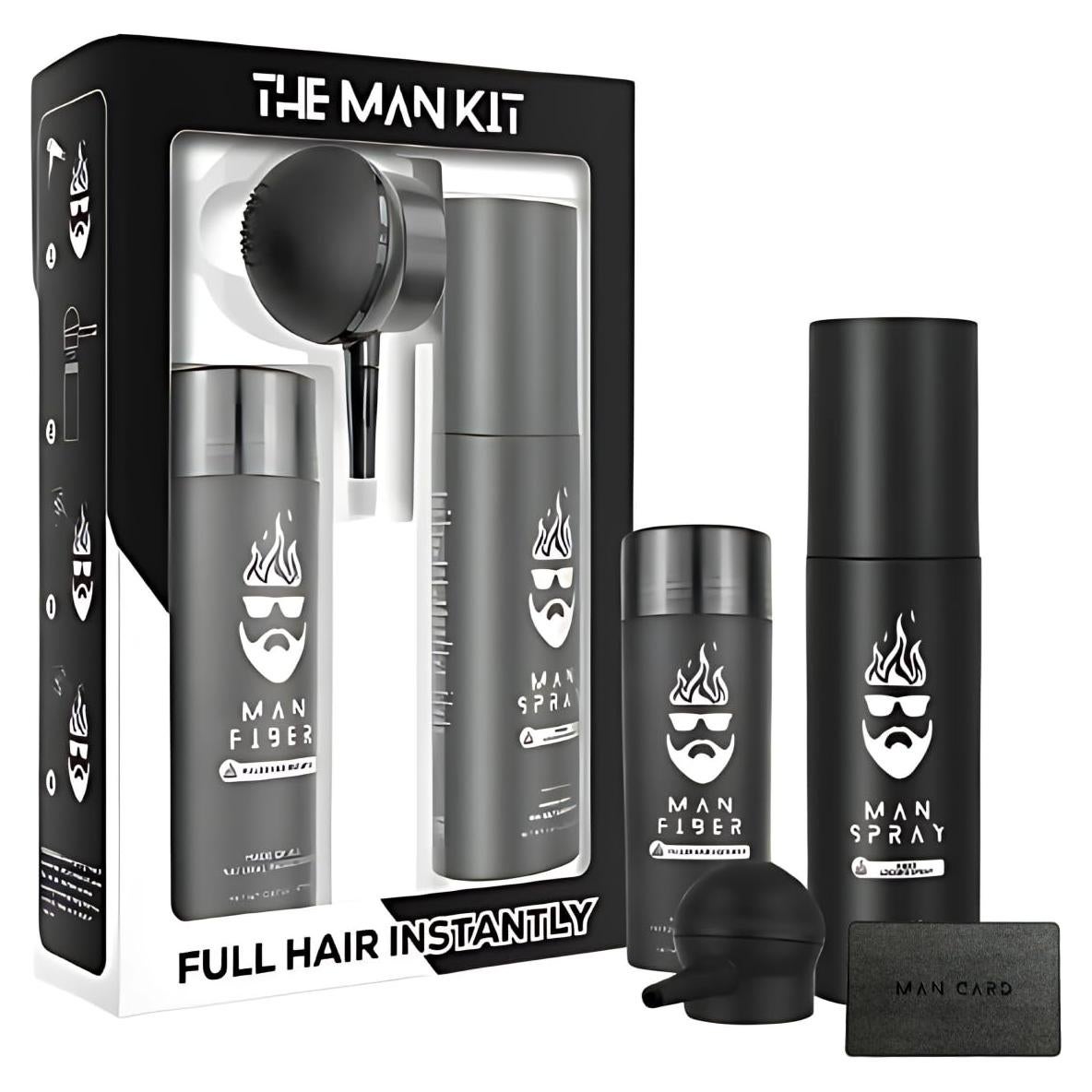 Set de Cabello Man Essentials - Fibras Engrosadoras y Spray Fijador