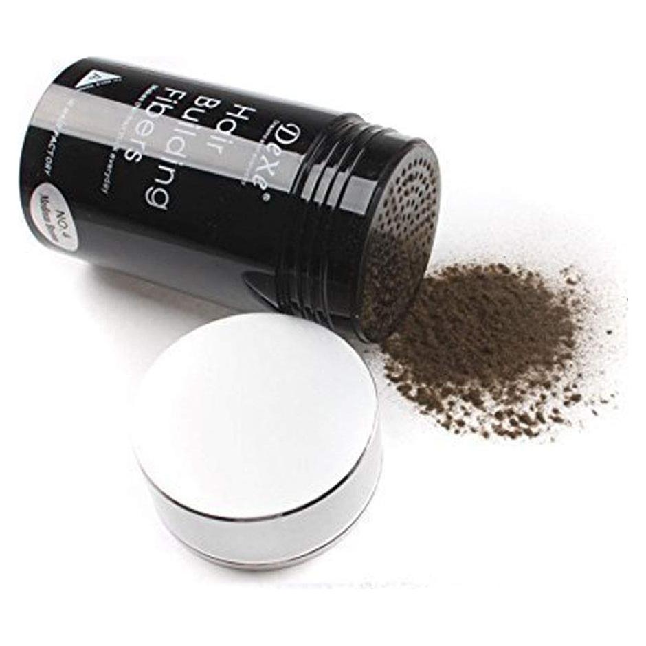 Dexe Fibras para Construir Cabello Color Marrón Medio 22g