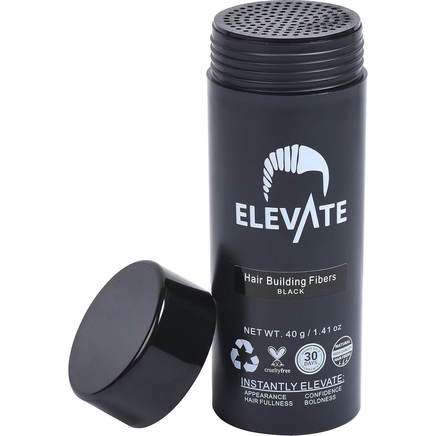 Fibras para Cabello Elevate 40g - Queratina Natural Negro