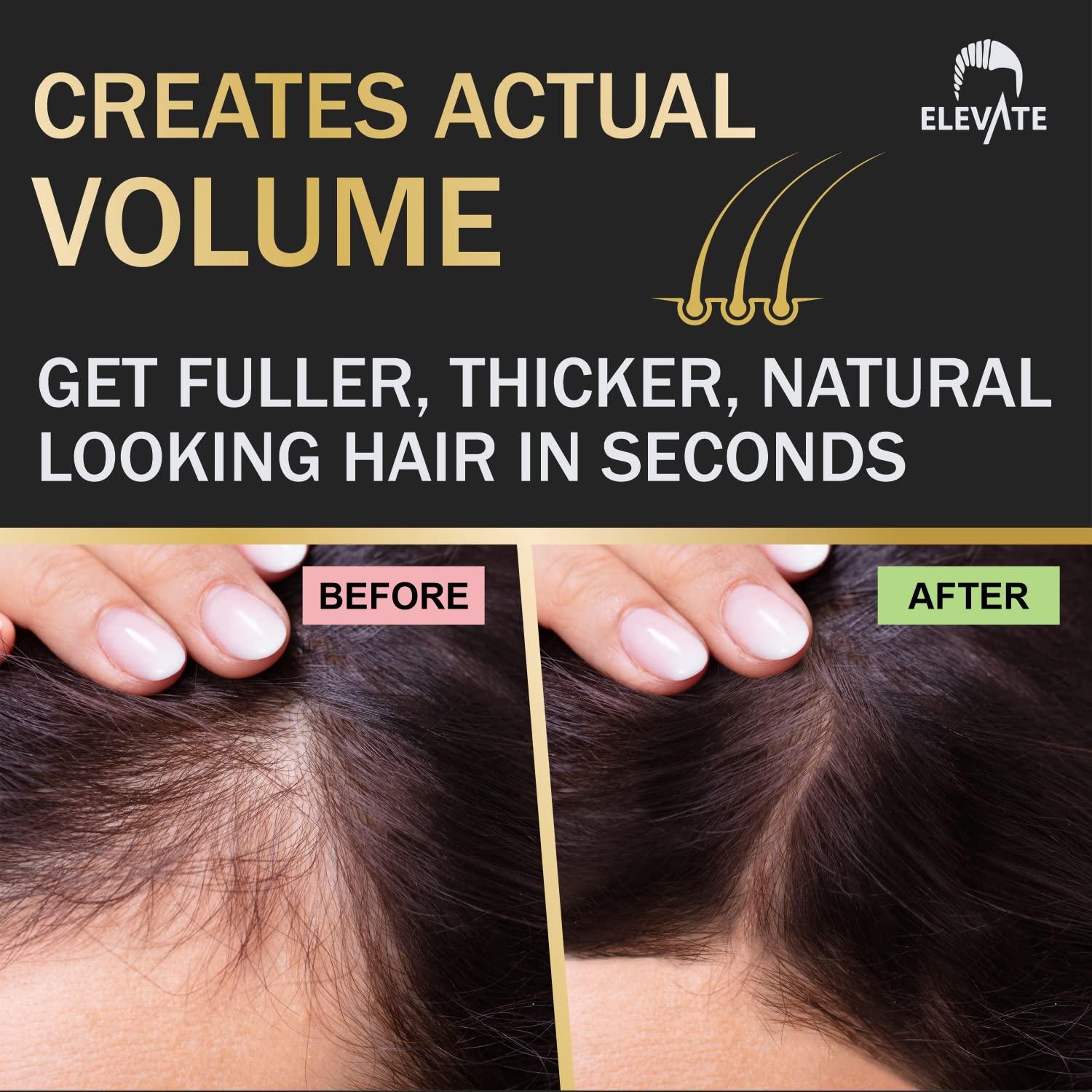 Fibras para Cabello Elevate Marrón Oscuro 28g - 100% Natural