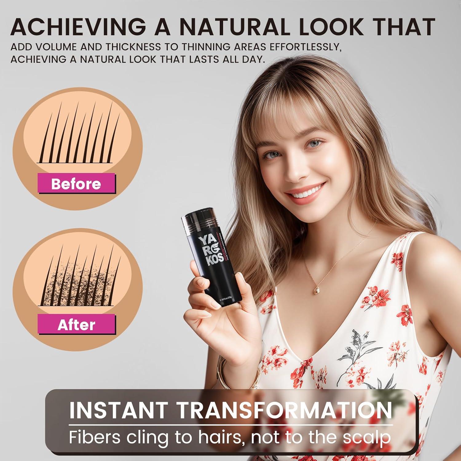 Fibras para Cabello Fino Yargkos 28g Gris Oscuro - Relleno Natural