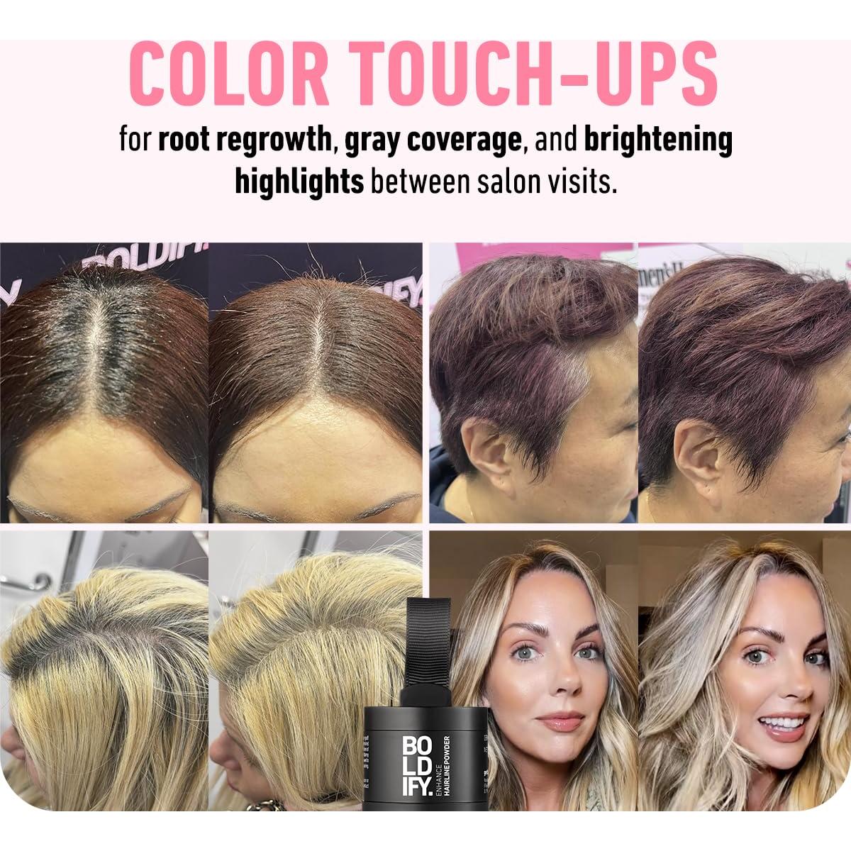 Polvo para Cabello Boldify - Cubrimiento Raíces Negro 145g