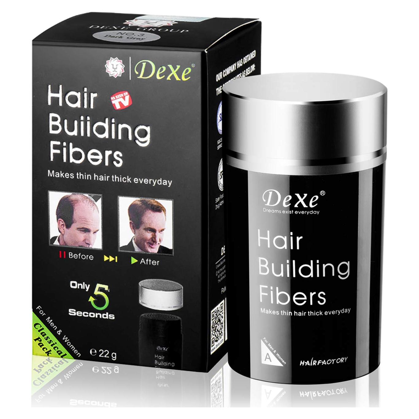 Polvo de Fibra Capilar Dexe Negro para Cabello Fino 9g