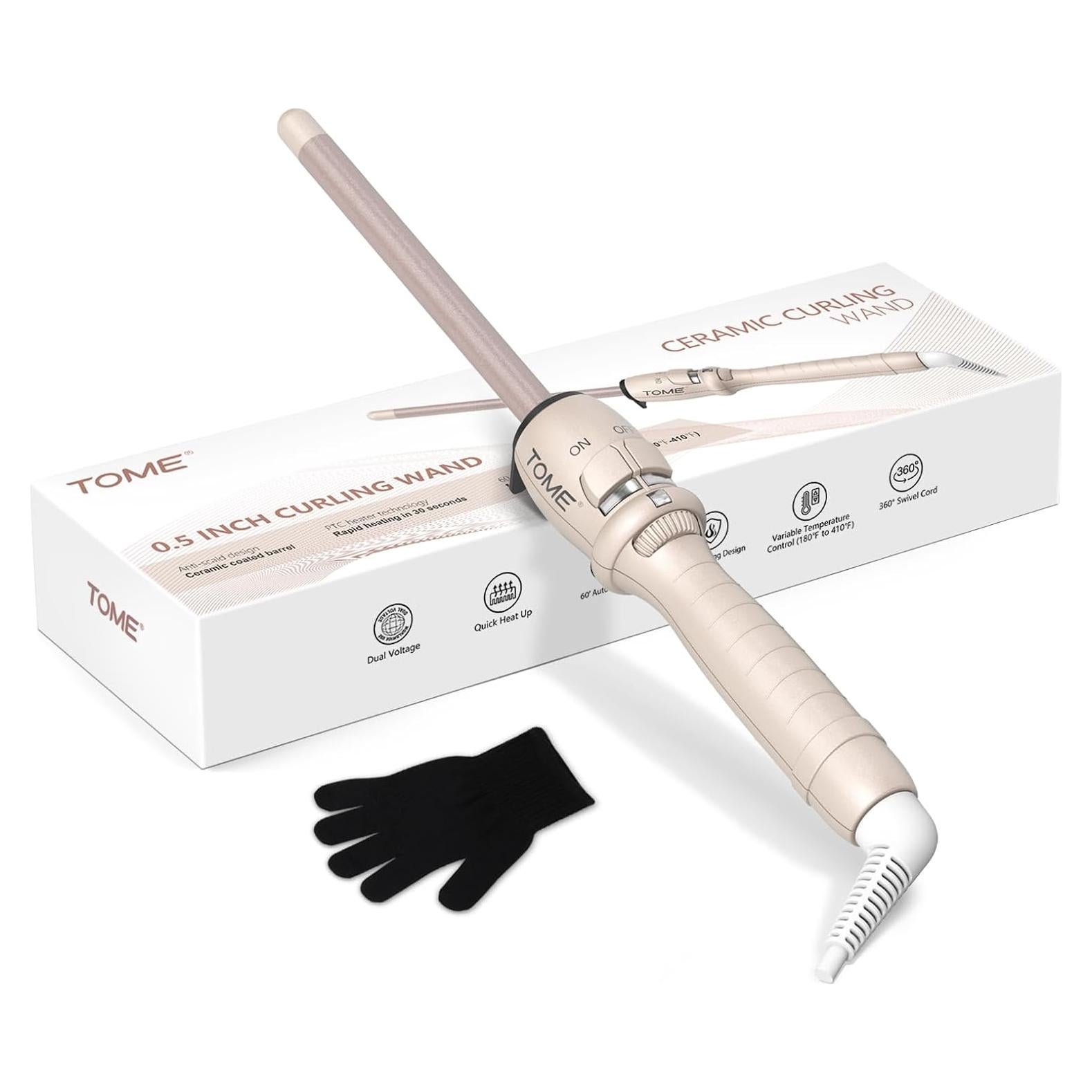 Rizador de Cabello ToMe 13mm Doble Voltaje Cerámico