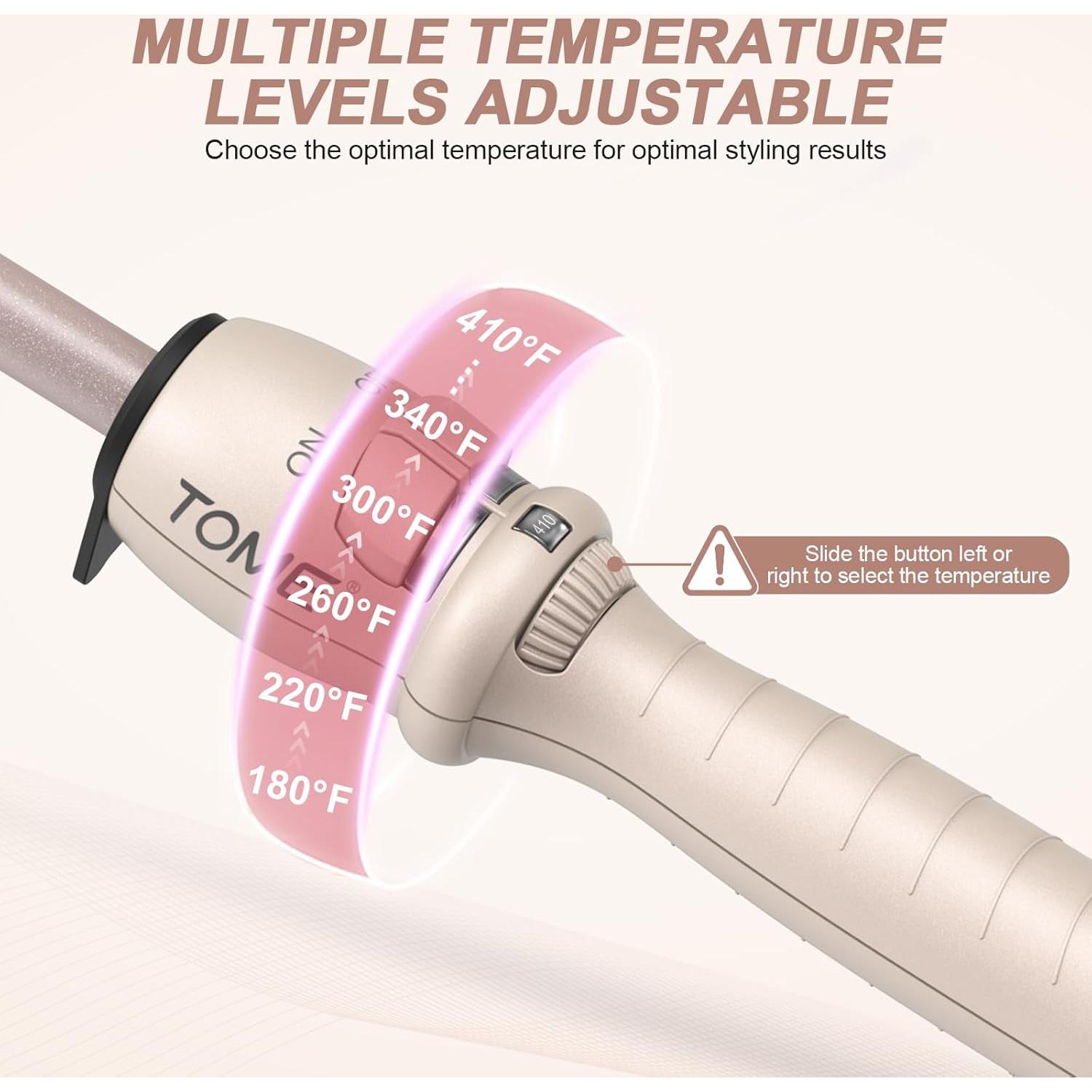 Rizador de Cabello ToMe 13mm Doble Voltaje Cerámico