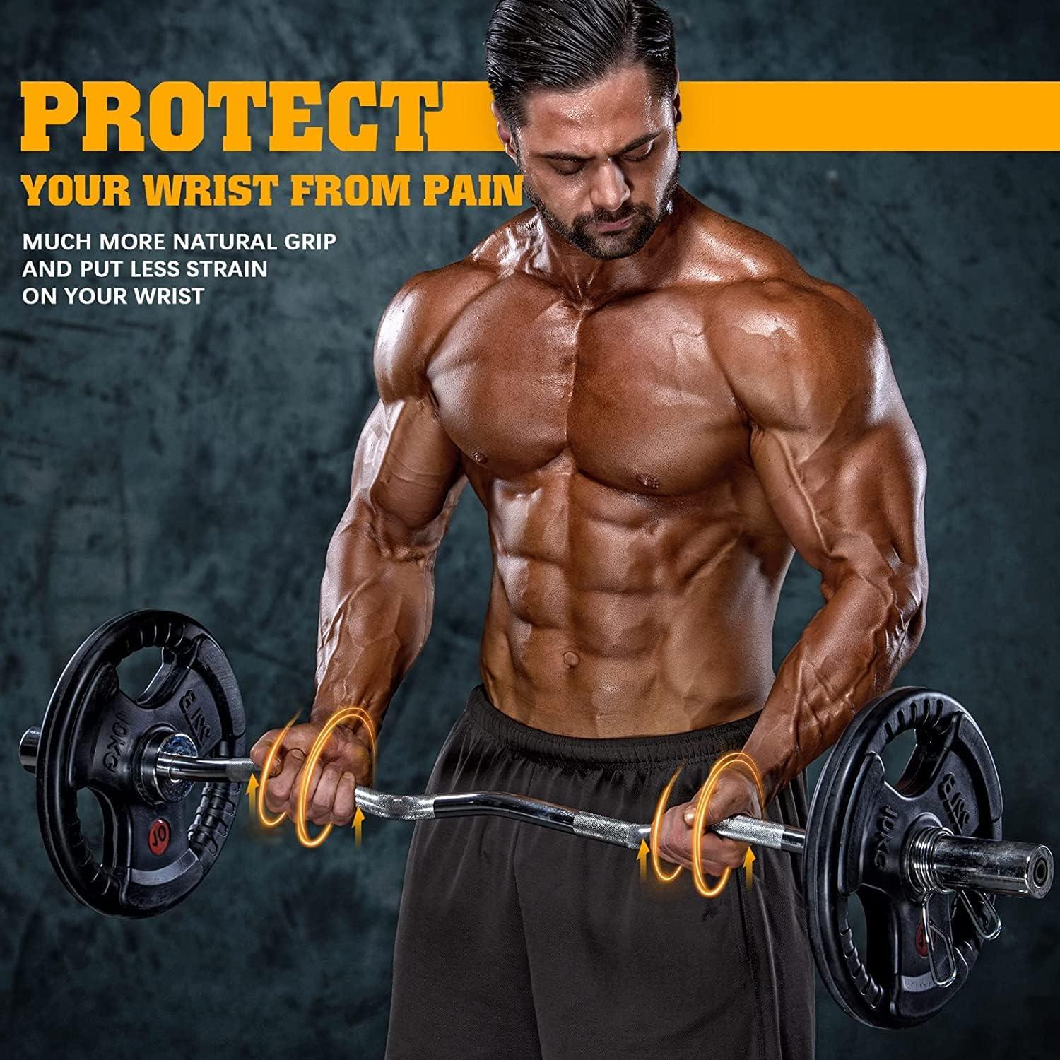 Barra Olímpica EZ Curl Bupans 119.38 cm 500 kg Acero Cromado