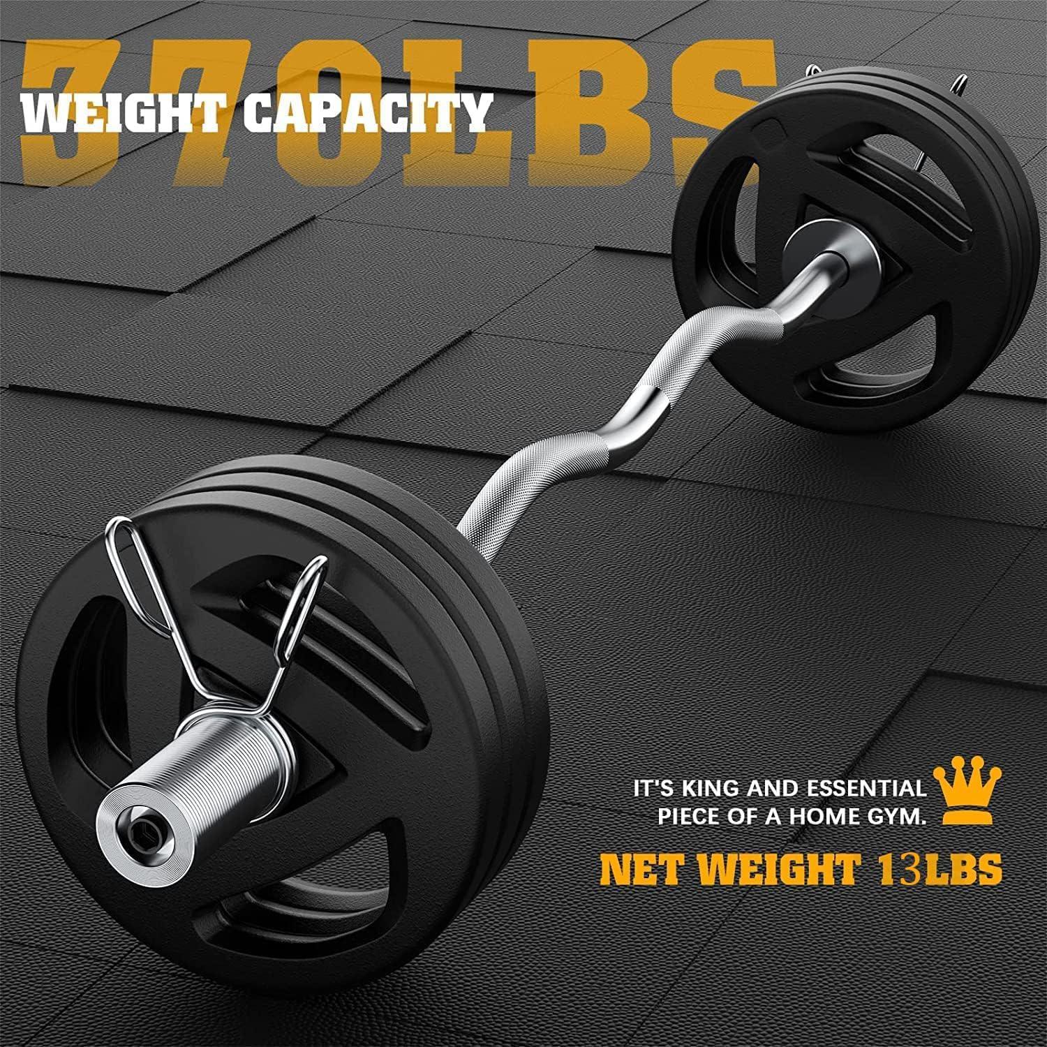 Barra Olímpica EZ Curl Bupans 119.38 cm 500 kg Acero Cromado