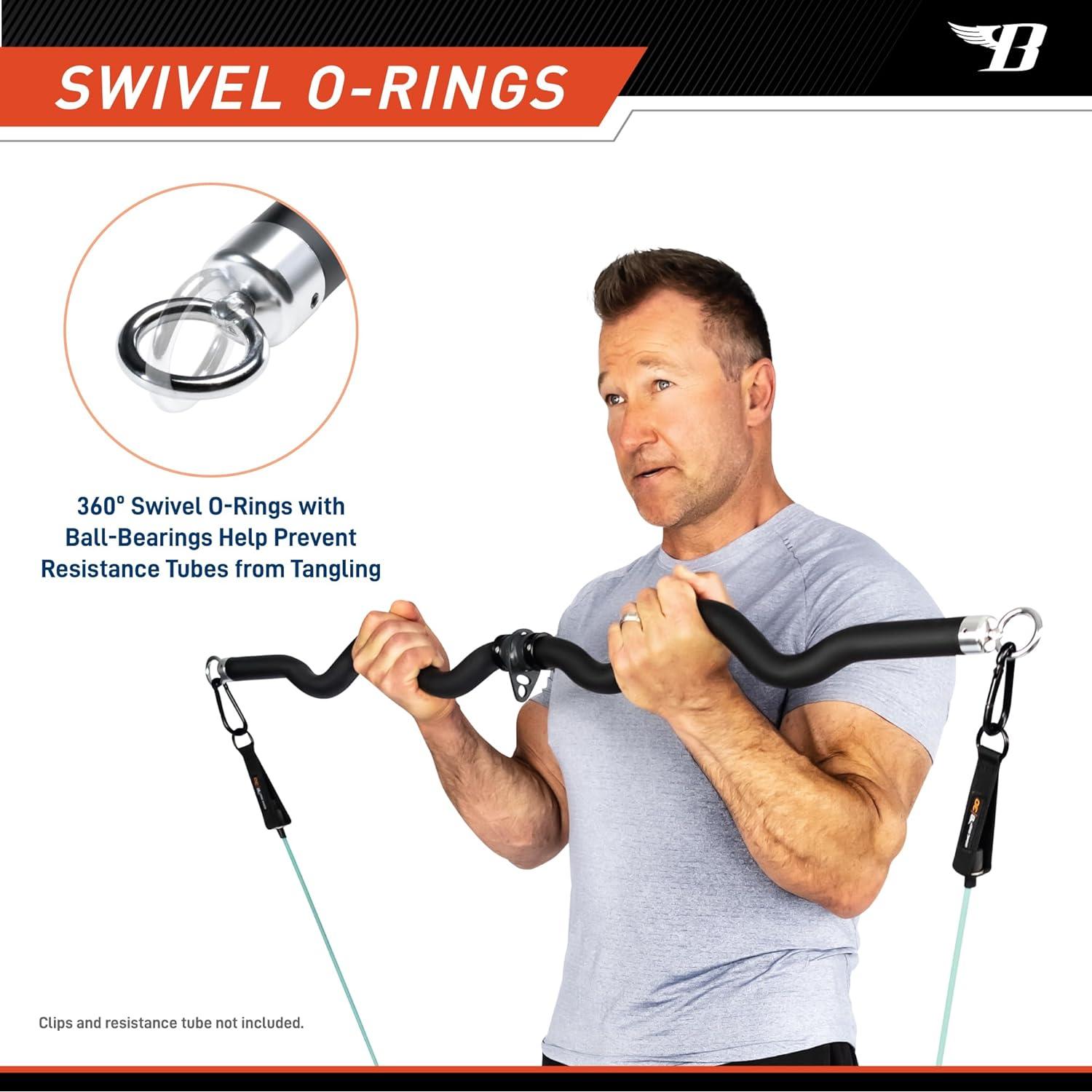 Barra de Ejercicio Deluxe Bionic Body BBEB-7355 119 cm Negra