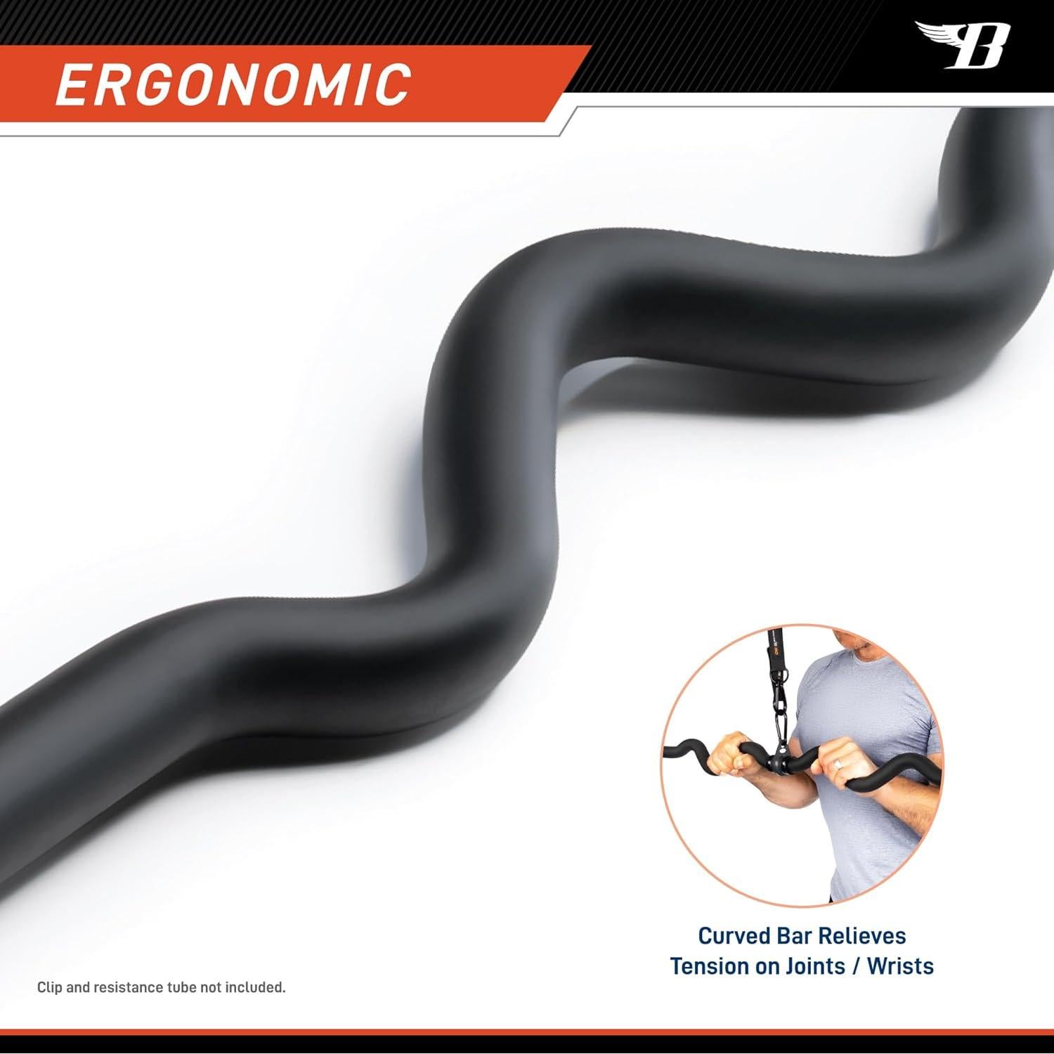 Barra de Ejercicio Deluxe Bionic Body BBEB-7355 119 cm Negra