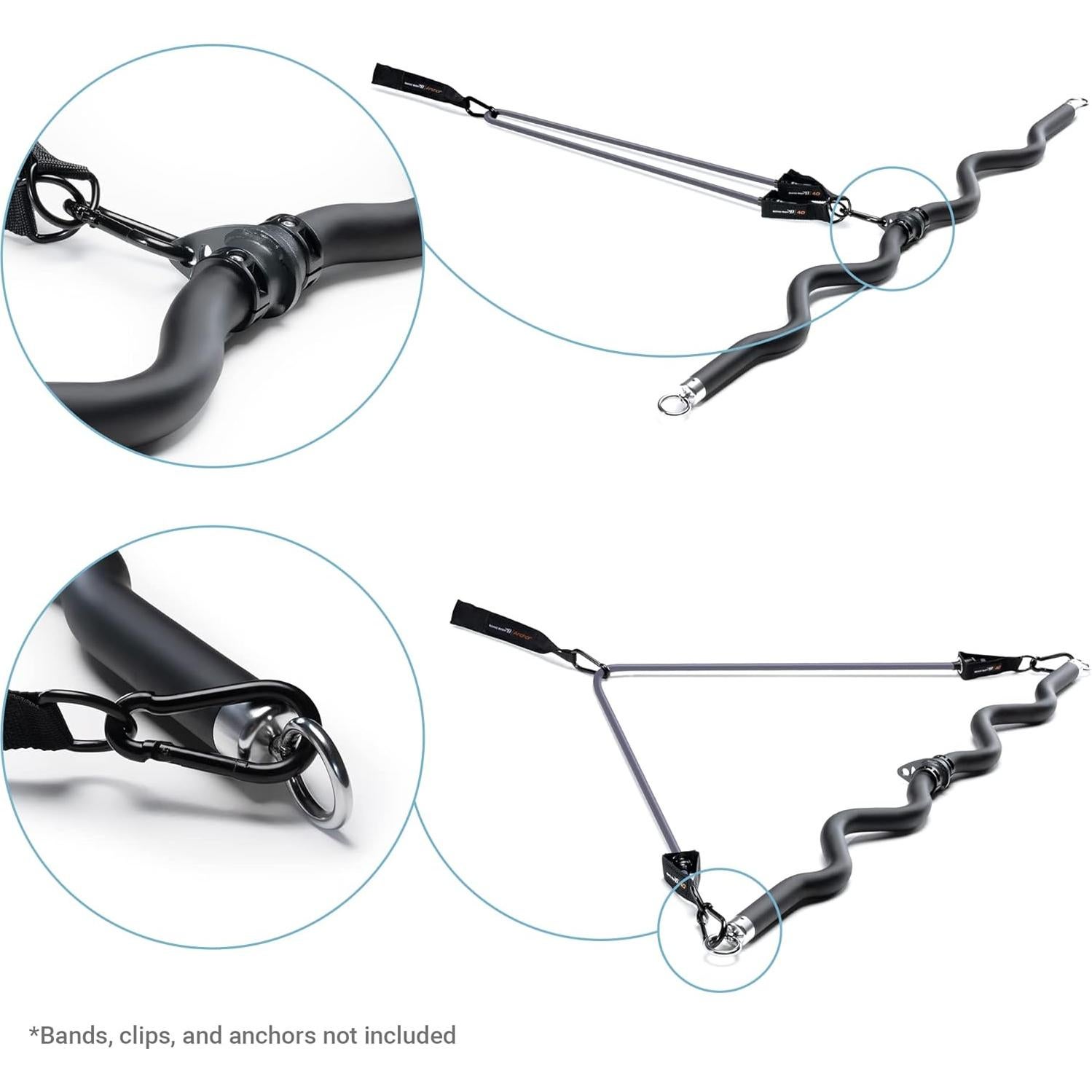 Barra de Ejercicio Deluxe Bionic Body BBEB-7355 119 cm Negra