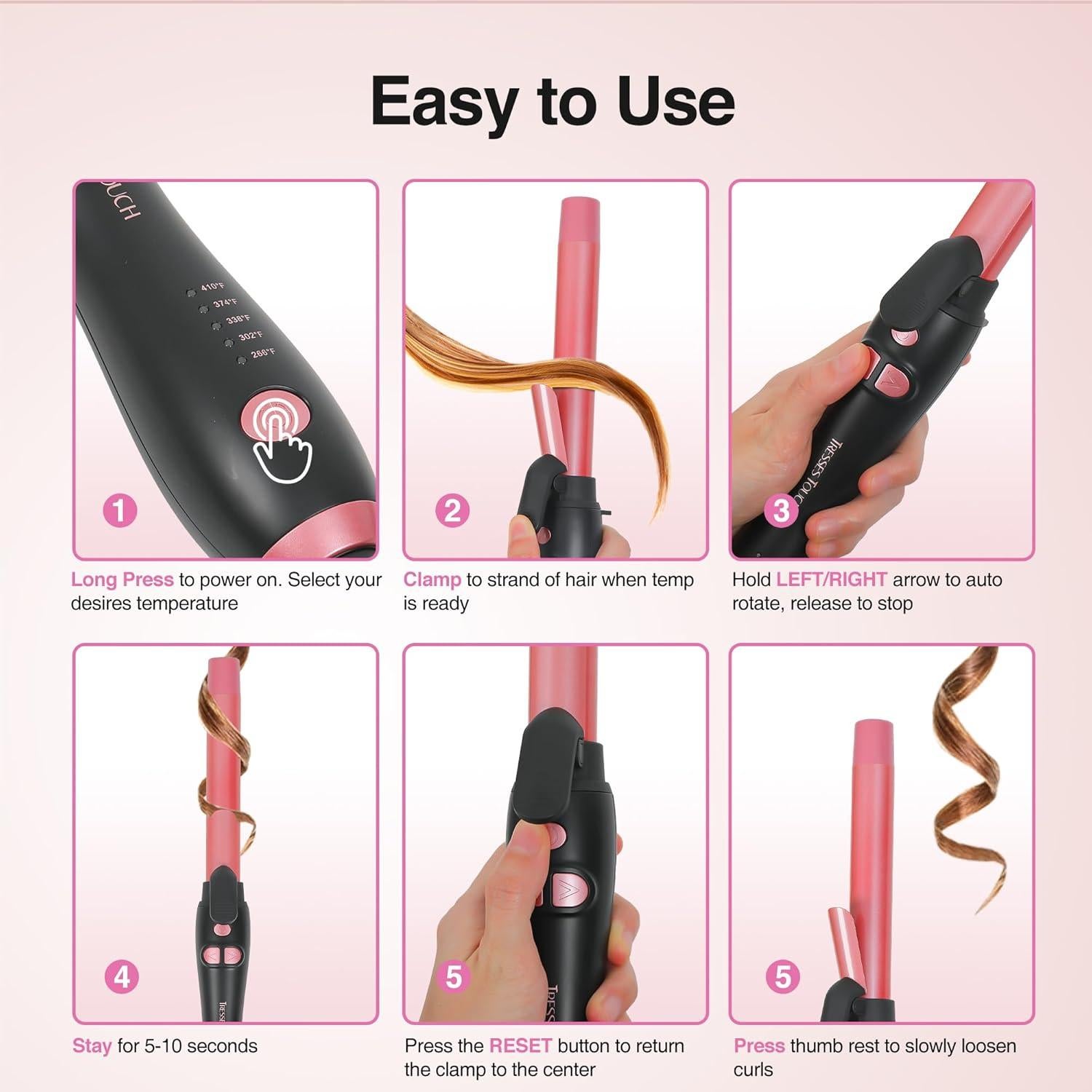 Plancha de Rizar Automática Tresses Touch CI-860 1 Pulgada