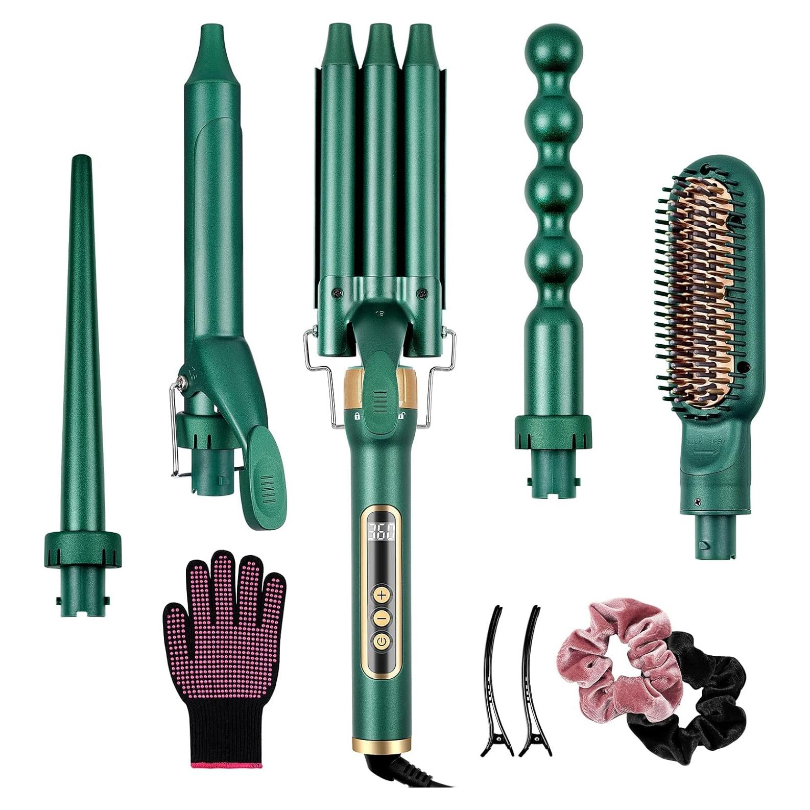 Juego de Plancha de Rizar Yinhua 5 en 1 con Barriles Intercambiables