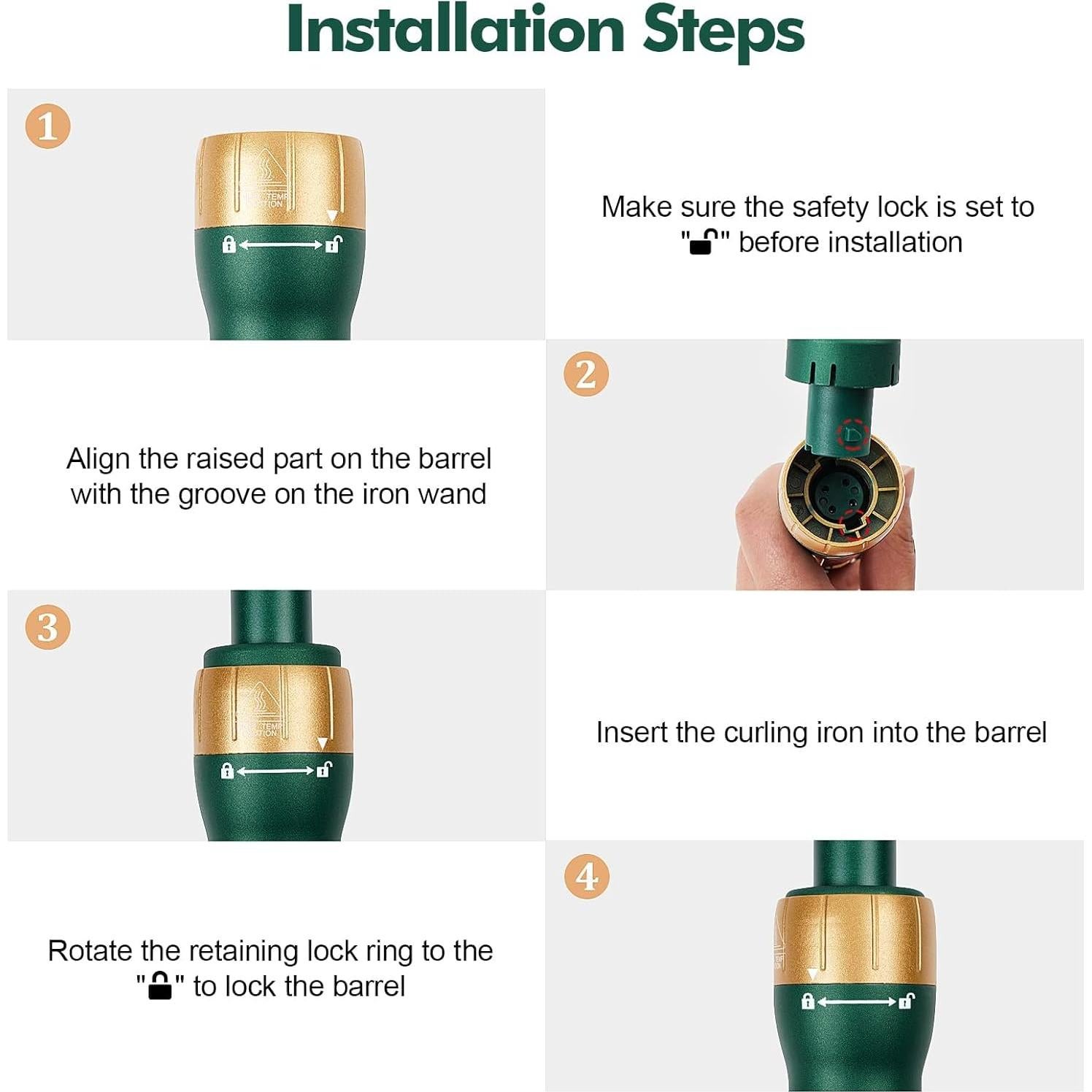 Juego de Plancha de Rizar Yinhua 5 en 1 con Barriles Intercambiables