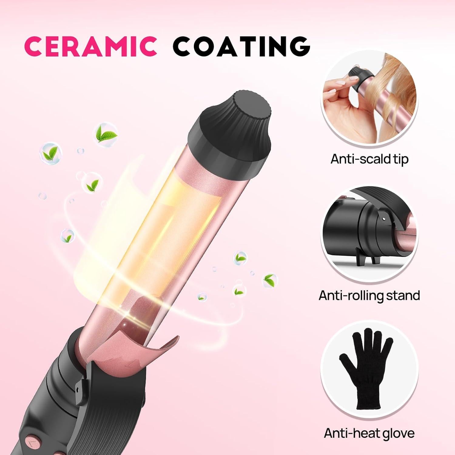 Plancha de Rizar Automática MESCOMB HC04 3 Barriles Intercambiables