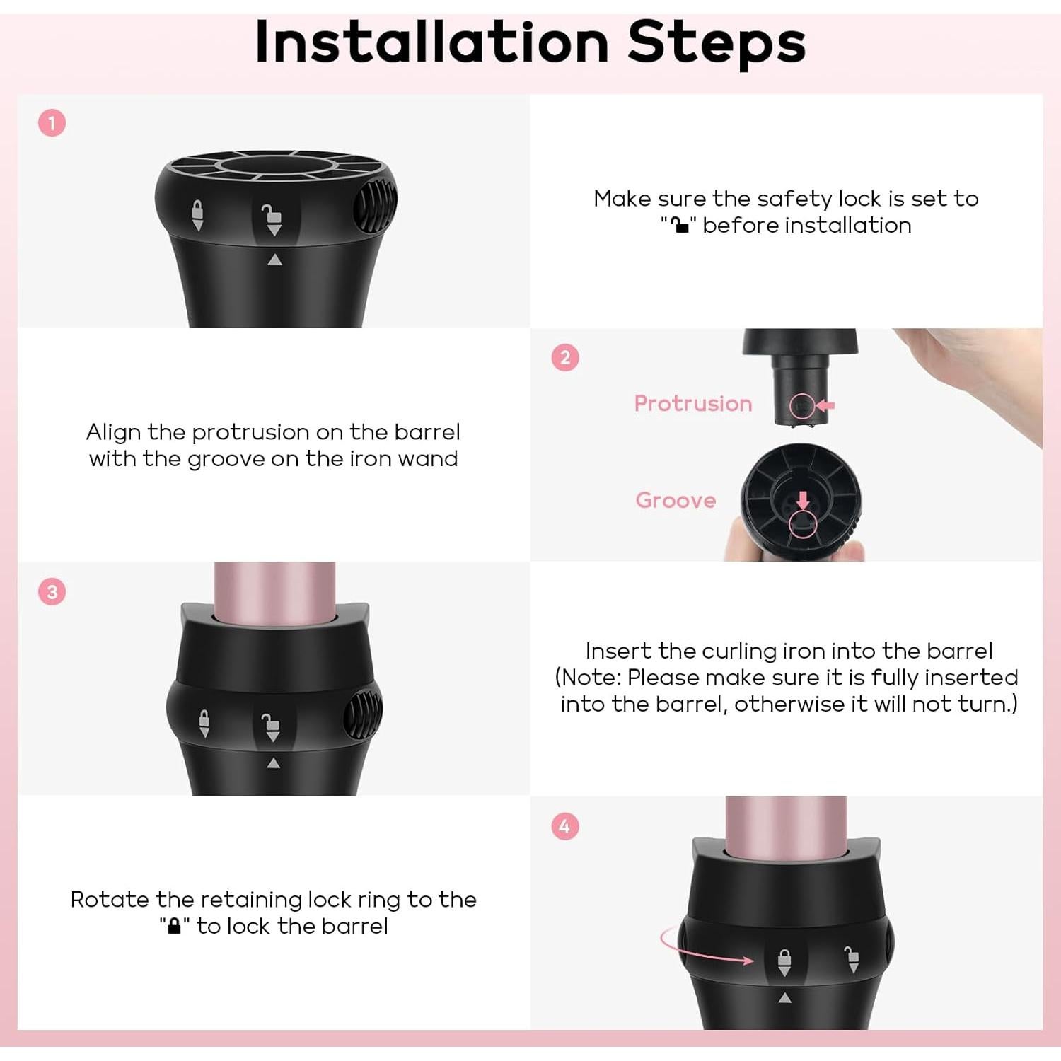 Juego de Plancha de Rizar Prizm Pro Clamp 5 Barriles Intercambiables