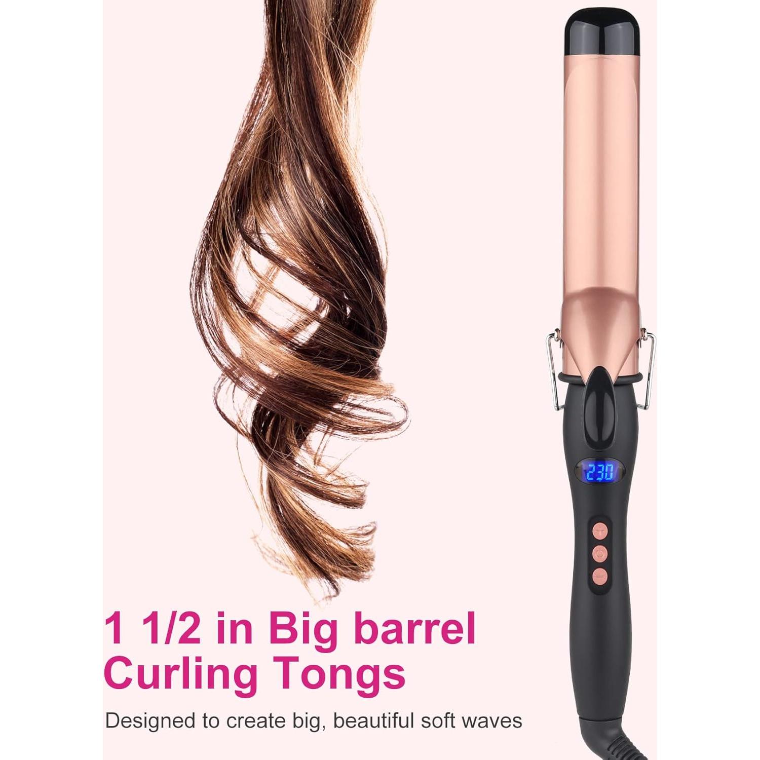 Plancha de Rizar JAETON 1.5" Cerámica con Pantalla LCD