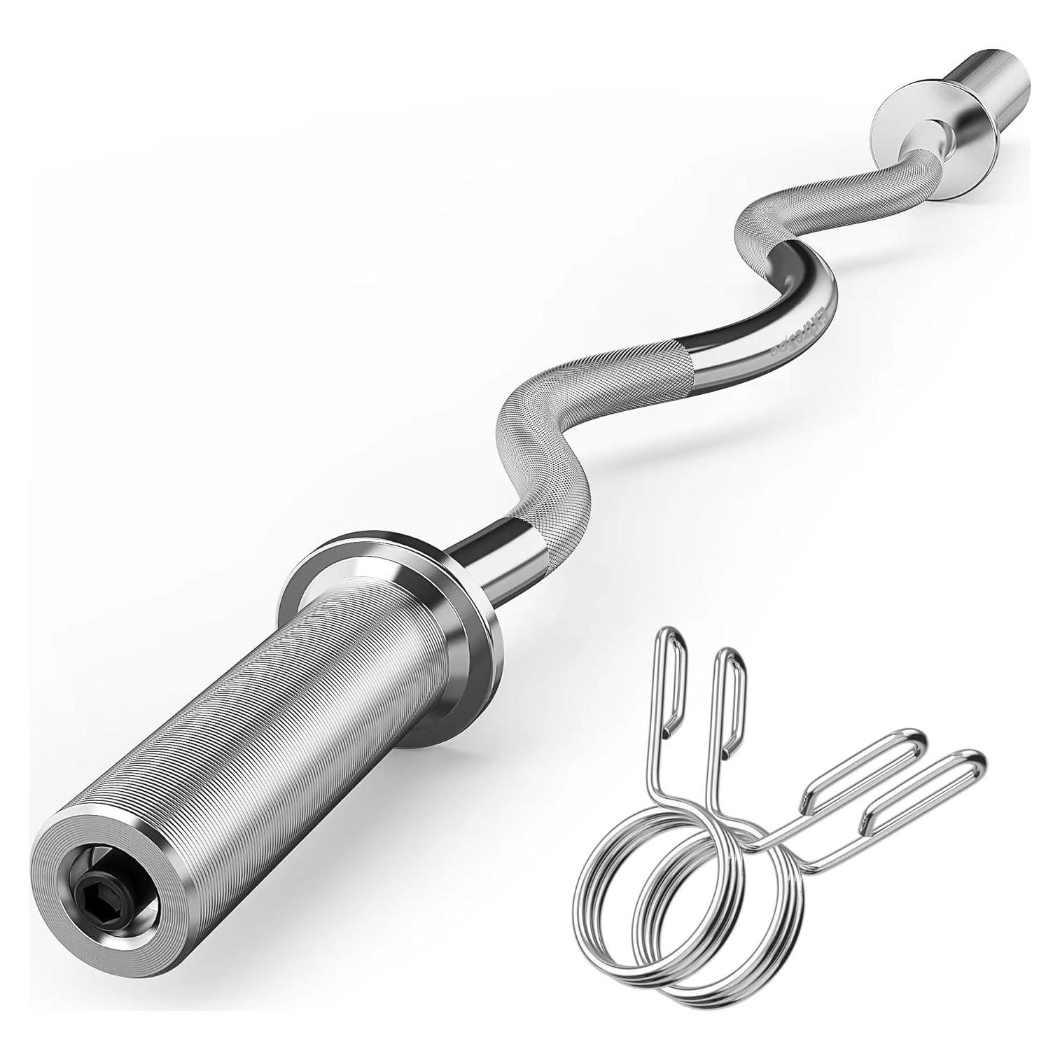 Barra Olímpica EZ Curl ExtreSpo 119 cm Cromada 6.8 kg