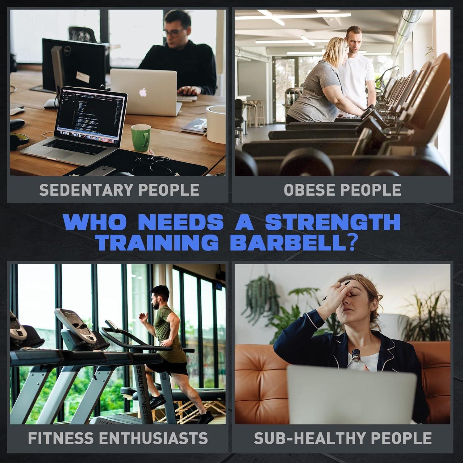 Barra Olímpica EZ Curl ExtreSpo 119 cm Cromada 6.8 kg