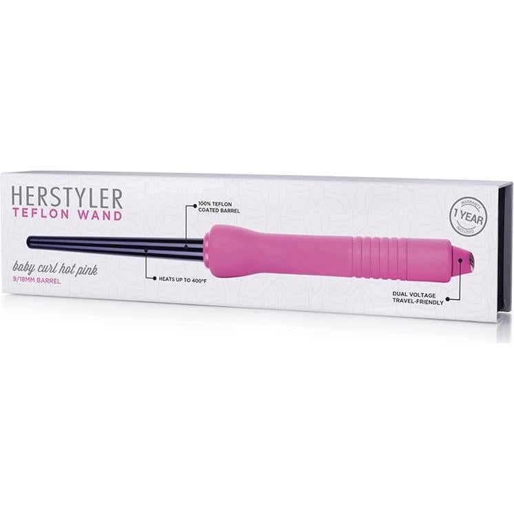 Rizador de Cabello Mini Herstyler Baby Curls Rosa 1.3 cm