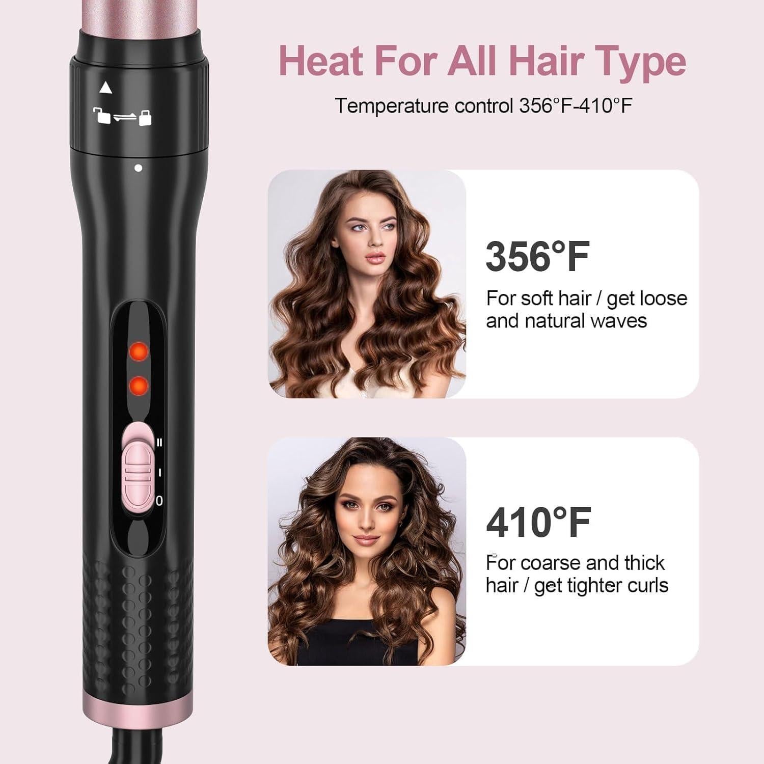 Plancha de Rizar 32mm MEOUNEQU Cerámica Ajustable con Guante