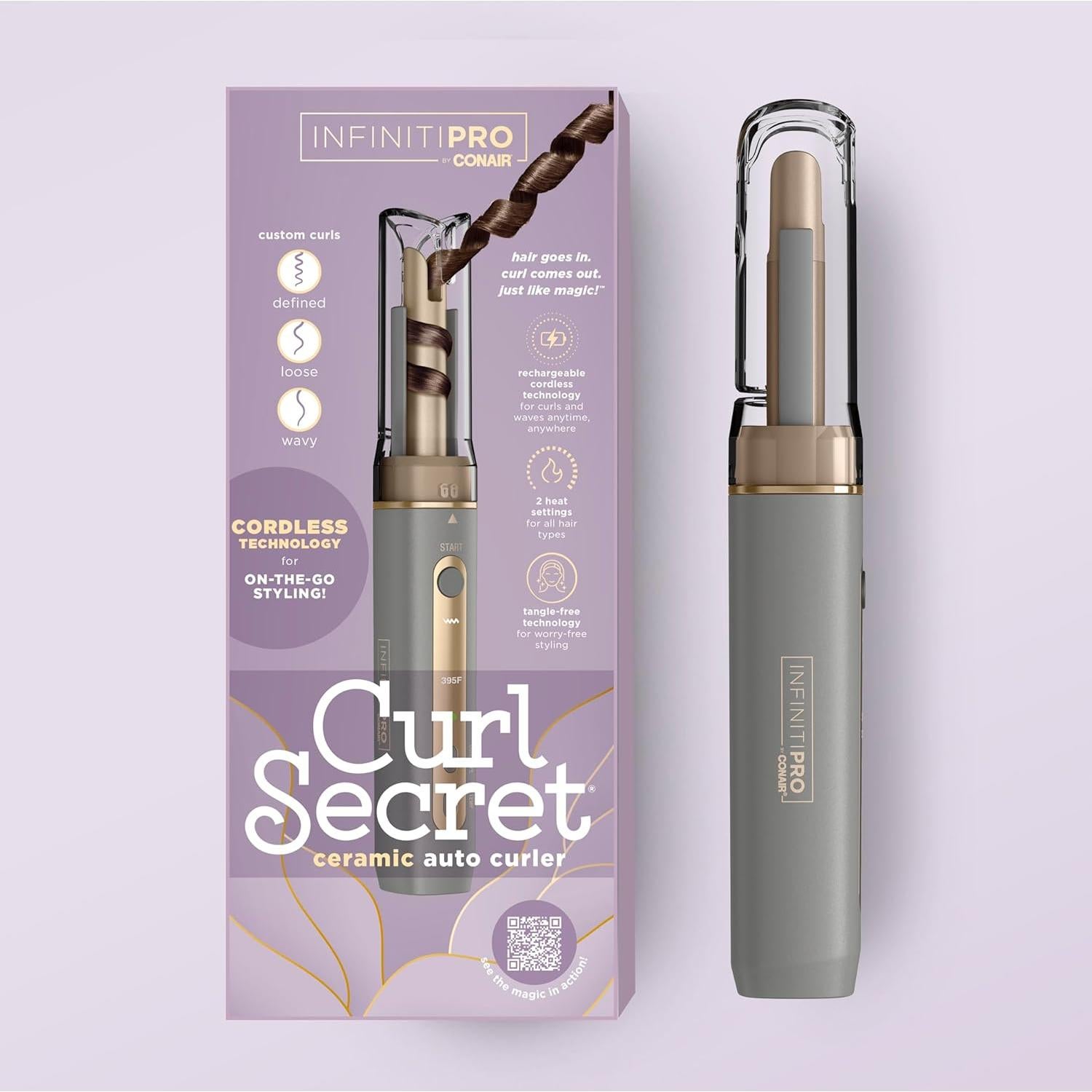 Rizador Automático Inalámbrico Conair Curl Secret Mini 1.27 cm