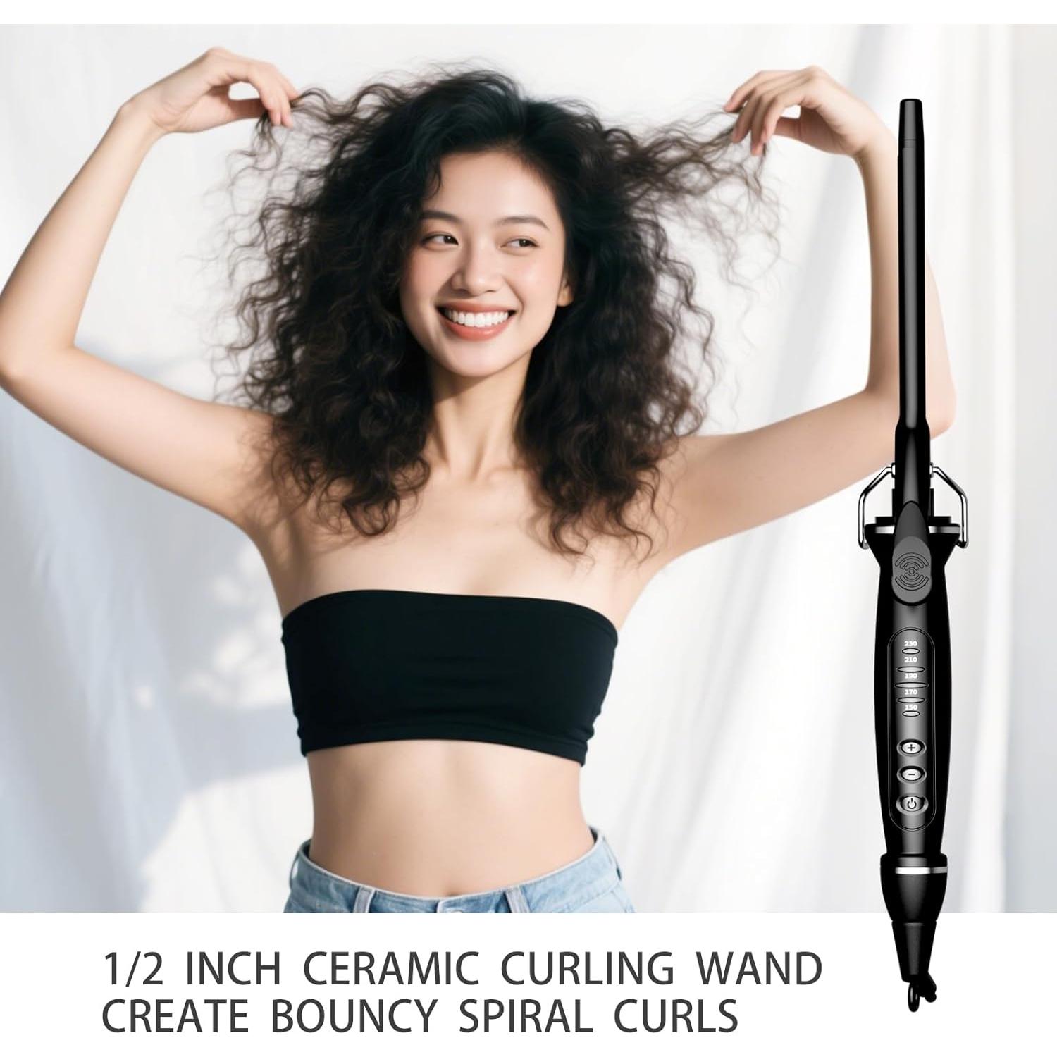 Plancha de Rizos Cerámica SAOSA 13mm con Apagado Automático