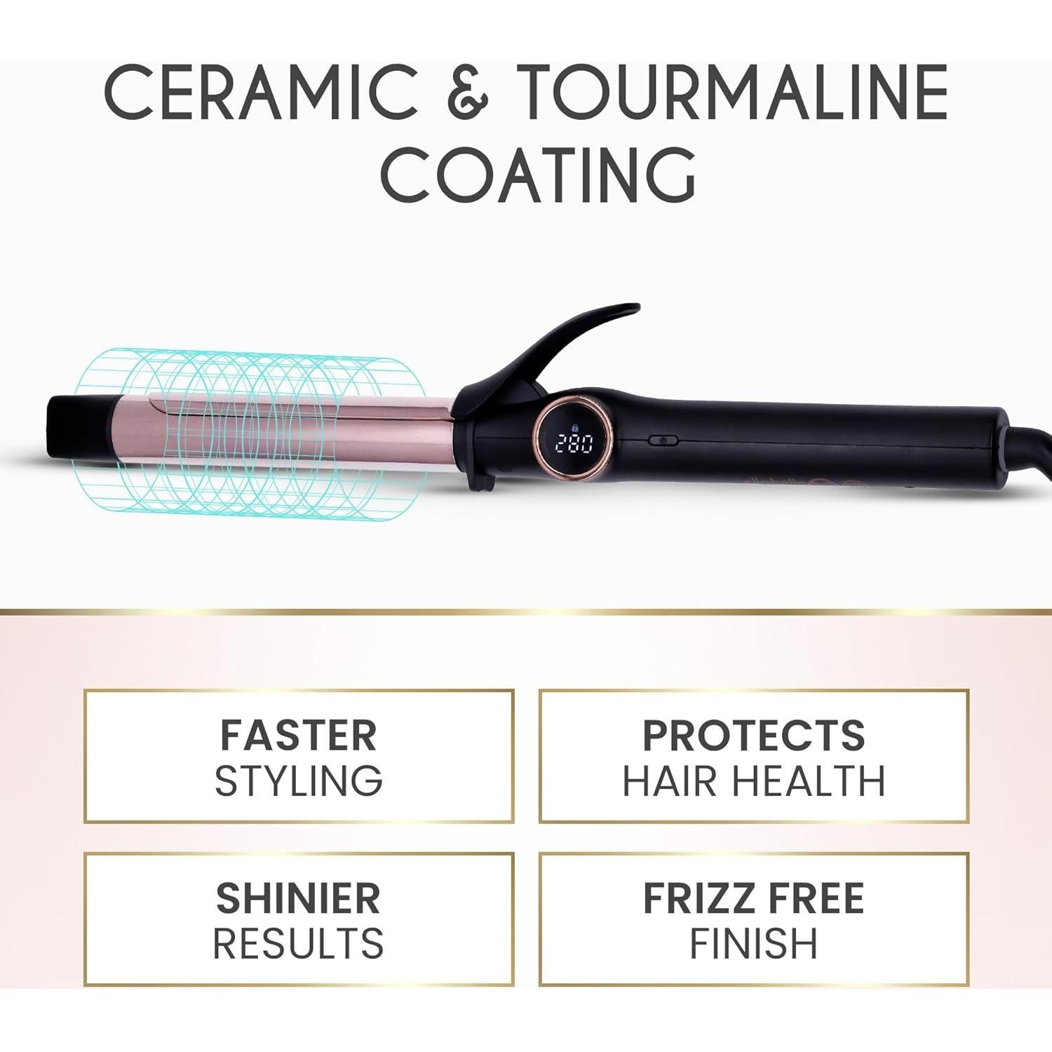 Plancha de Rizar ELLA BELLA 1 Pulgada Doble Voltaje Cerámica