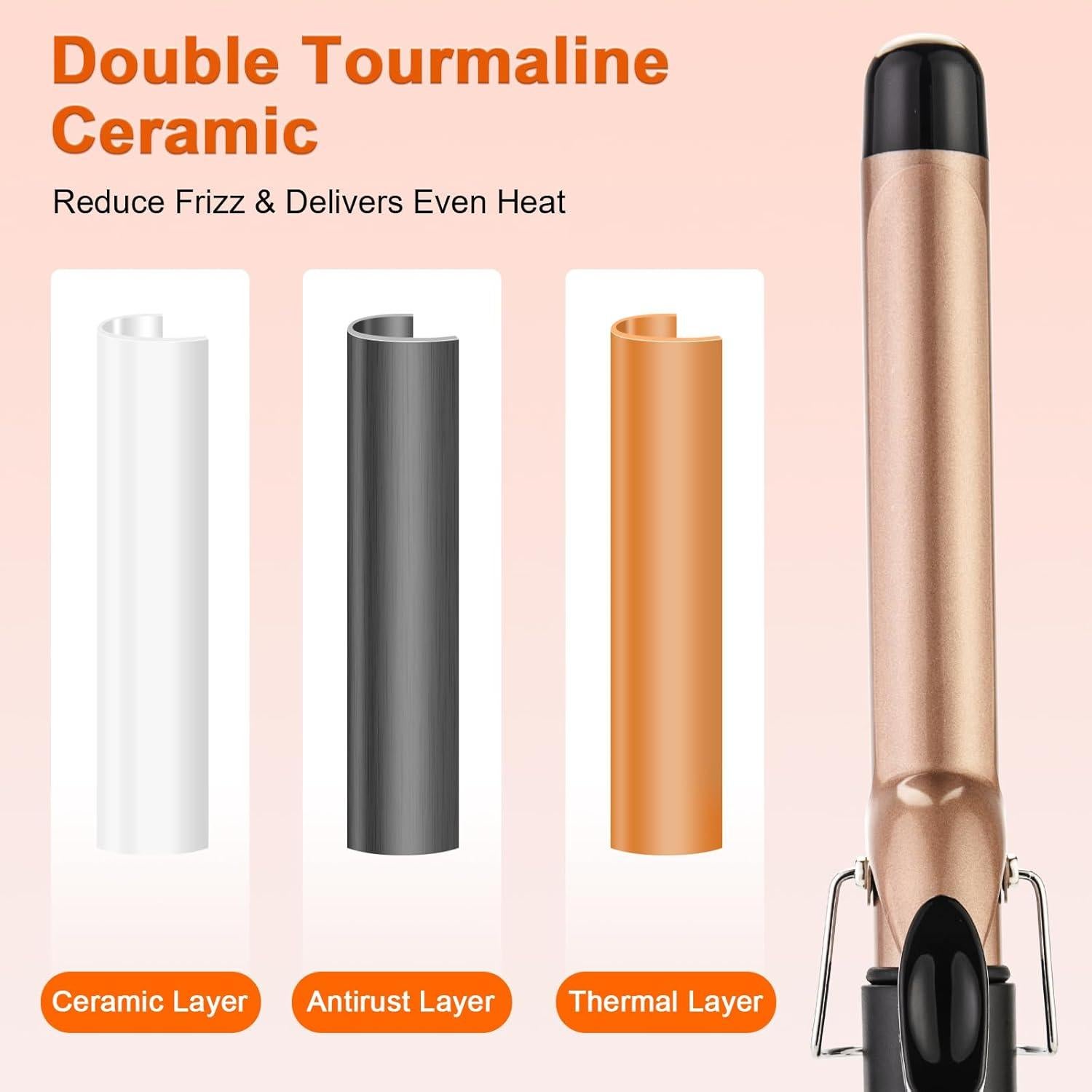 Tenaza Profesional Mcodon 1 Pulgada Cerámica Turmalina Ajustable