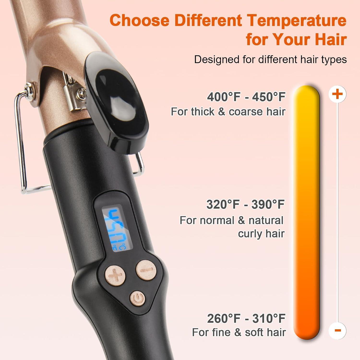 Tenaza Profesional Mcodon 1 Pulgada Cerámica Turmalina Ajustable
