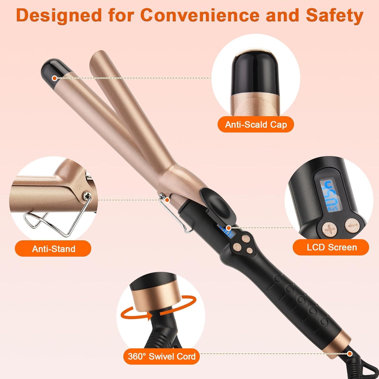 Tenaza Profesional Mcodon 1 Pulgada Cerámica Turmalina Ajustable