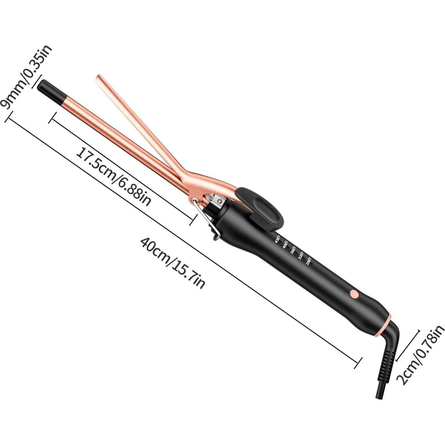 Rizador de Cabello HCAH 9mm Cerámica 5 Temperaturas 100-240V