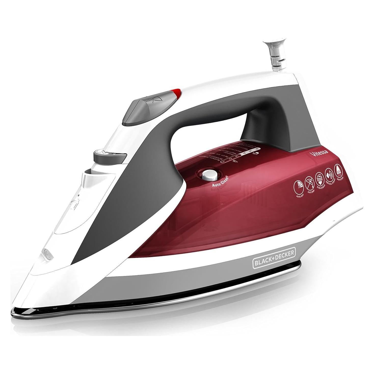 Plancha de Vapor BLACK+DECKER IR2050 Estándar 1.13 kg Roja