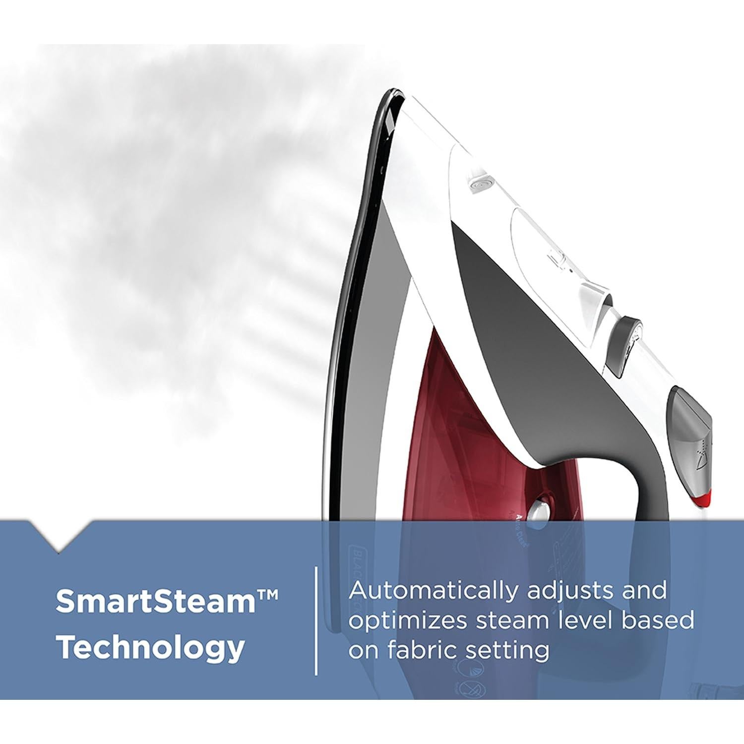 Plancha de Vapor BLACK+DECKER IR2050 Estándar 1.13 kg Roja