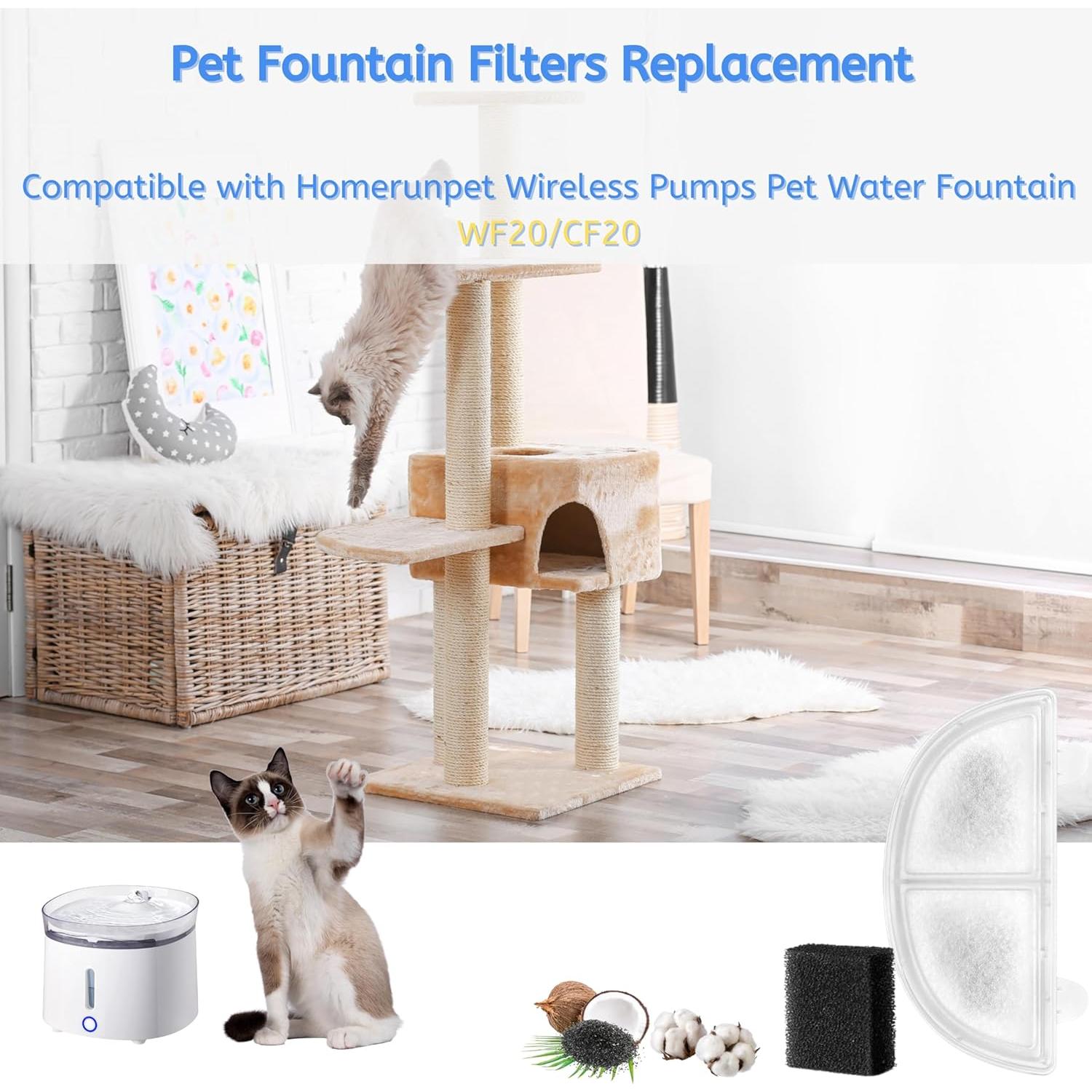 Filtros de Reemplazo Nispira para Fuente de Agua Gatos 12 Paquetes