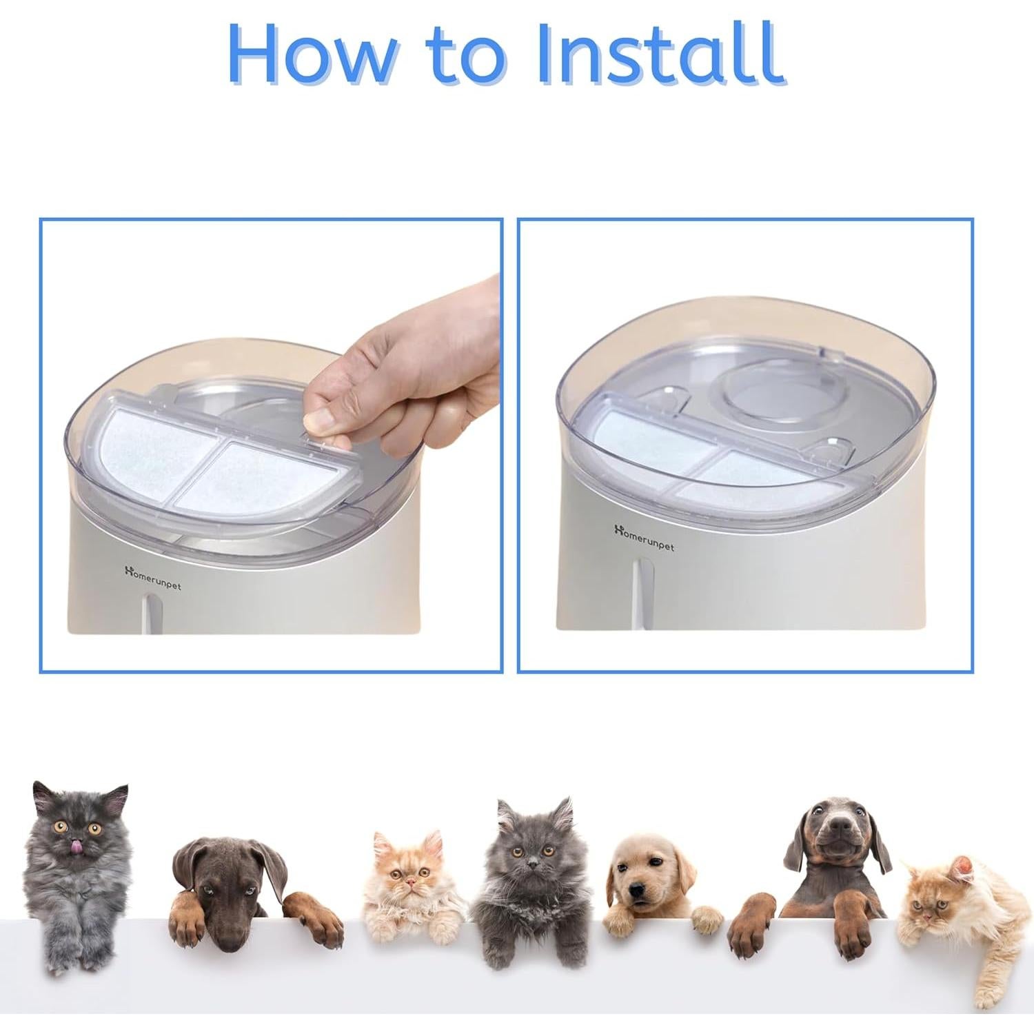 Filtros de Reemplazo Nispira para Fuente de Agua Gatos 12 Paquetes