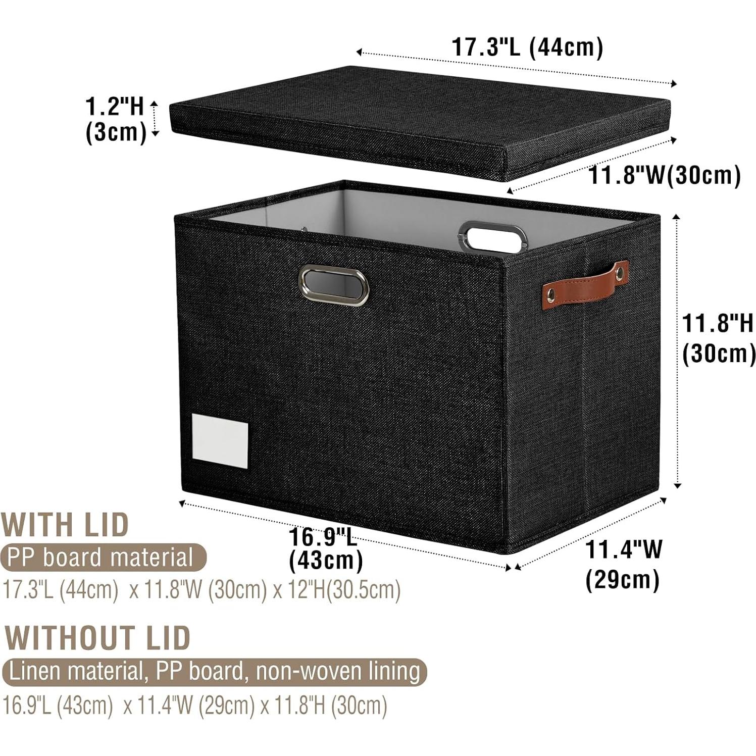 Cajas de Almacenamiento Plegables Roobyl 3 Unidades 44x30x30 cm