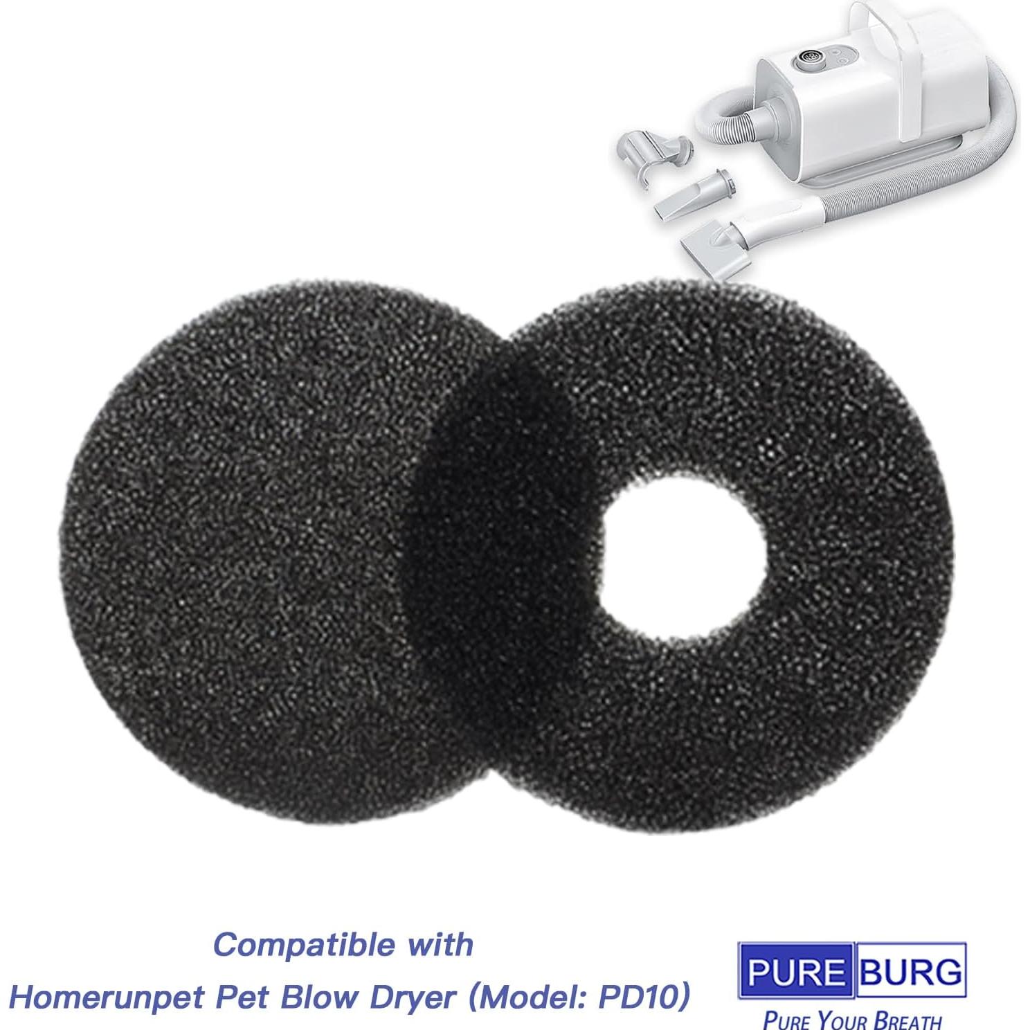 Filtro de Espuma PUREBURG para Secador de Mascotas PD10 - Paquete de 12