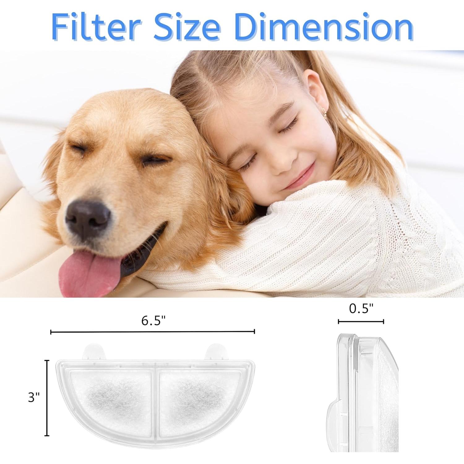 Filtros de Reemplazo Nispira para Fuente de Agua Gatos 6 Piezas