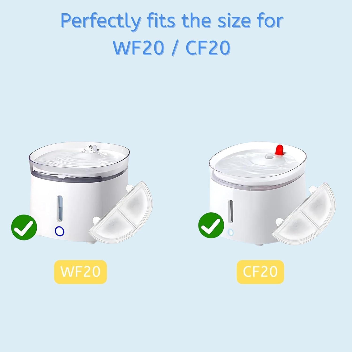 Filtros de Reemplazo Nispira para Fuente de Agua Gatos 6 Piezas