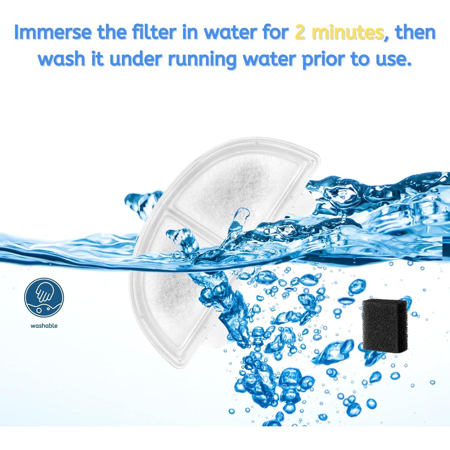 Filtros de Reemplazo Nispira para Fuente de Agua Gatos 6 Piezas