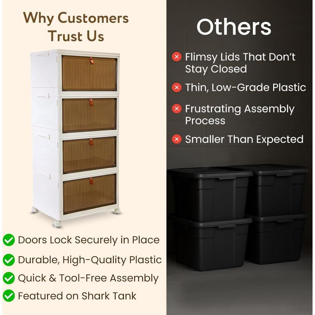 Organizador Apilable Quik Box Sport 4 Niveles 24L - Vertical