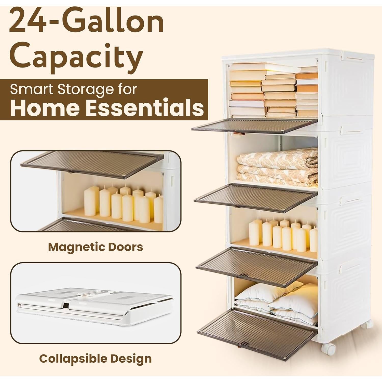 Organizador Apilable Quik Box Sport 4 Niveles 24L - Vertical