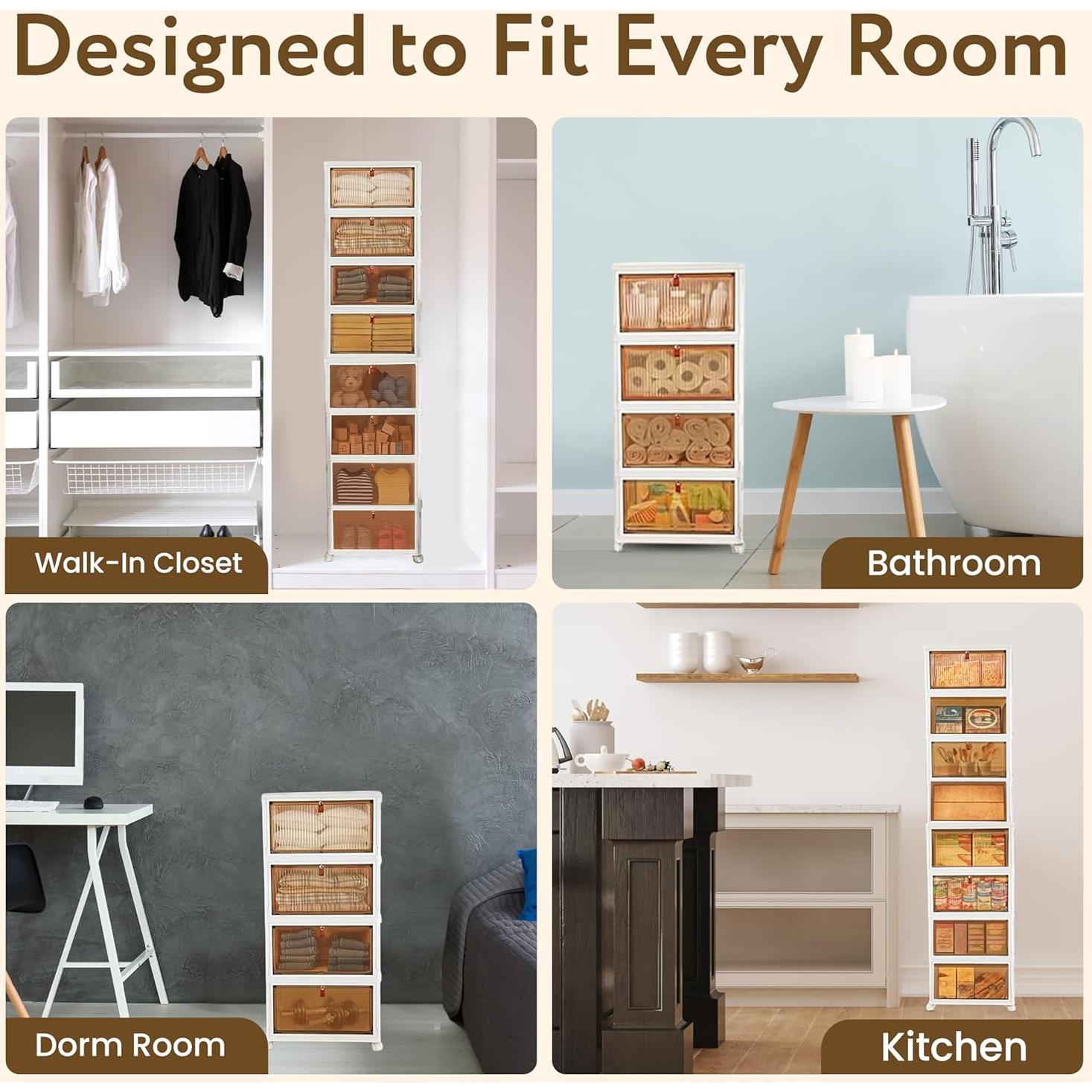 Organizador Apilable Quik Box Sport 4 Niveles 24L - Vertical