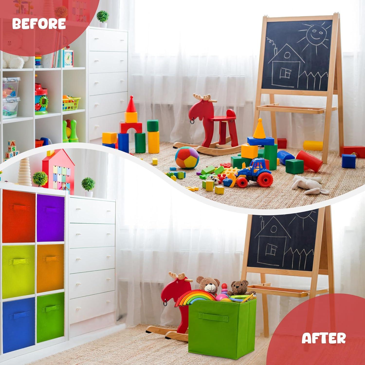 Cubo de Almacenamiento Colorido 4E's Novelty - Paquete de 6, 27.9 cm