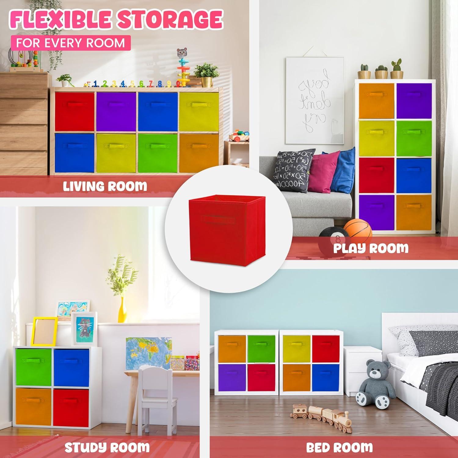 Cubo de Almacenamiento Colorido 4E's Novelty - Paquete de 6, 27.9 cm