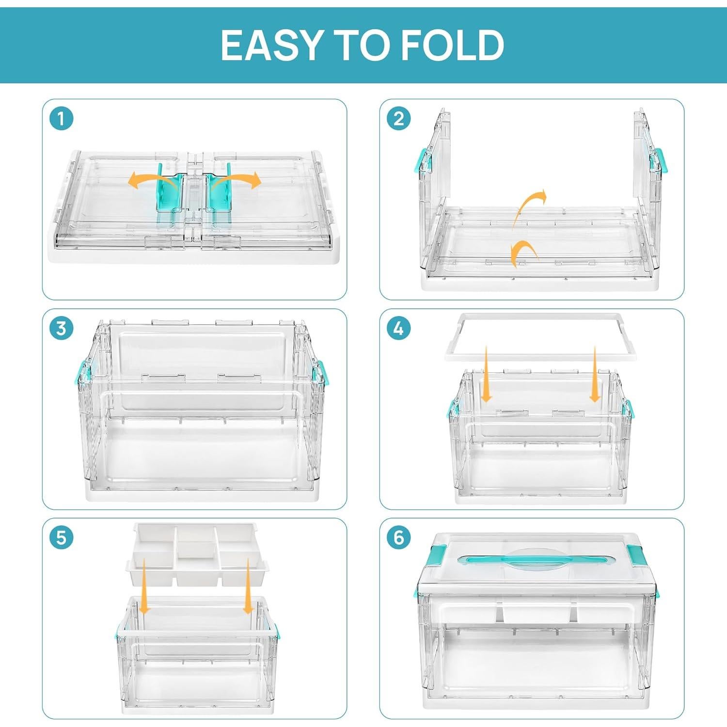 Caja de Almacenamiento Vtopmart 24QT Plástico Transparente