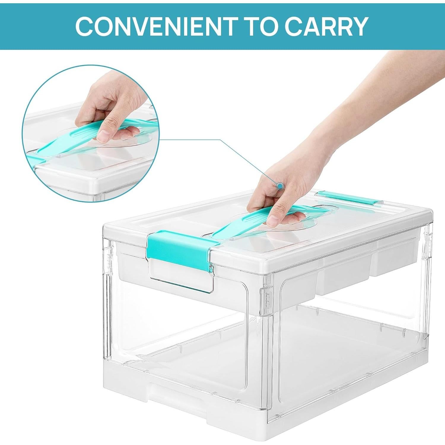 Caja de Almacenamiento Vtopmart 24QT Plástico Transparente