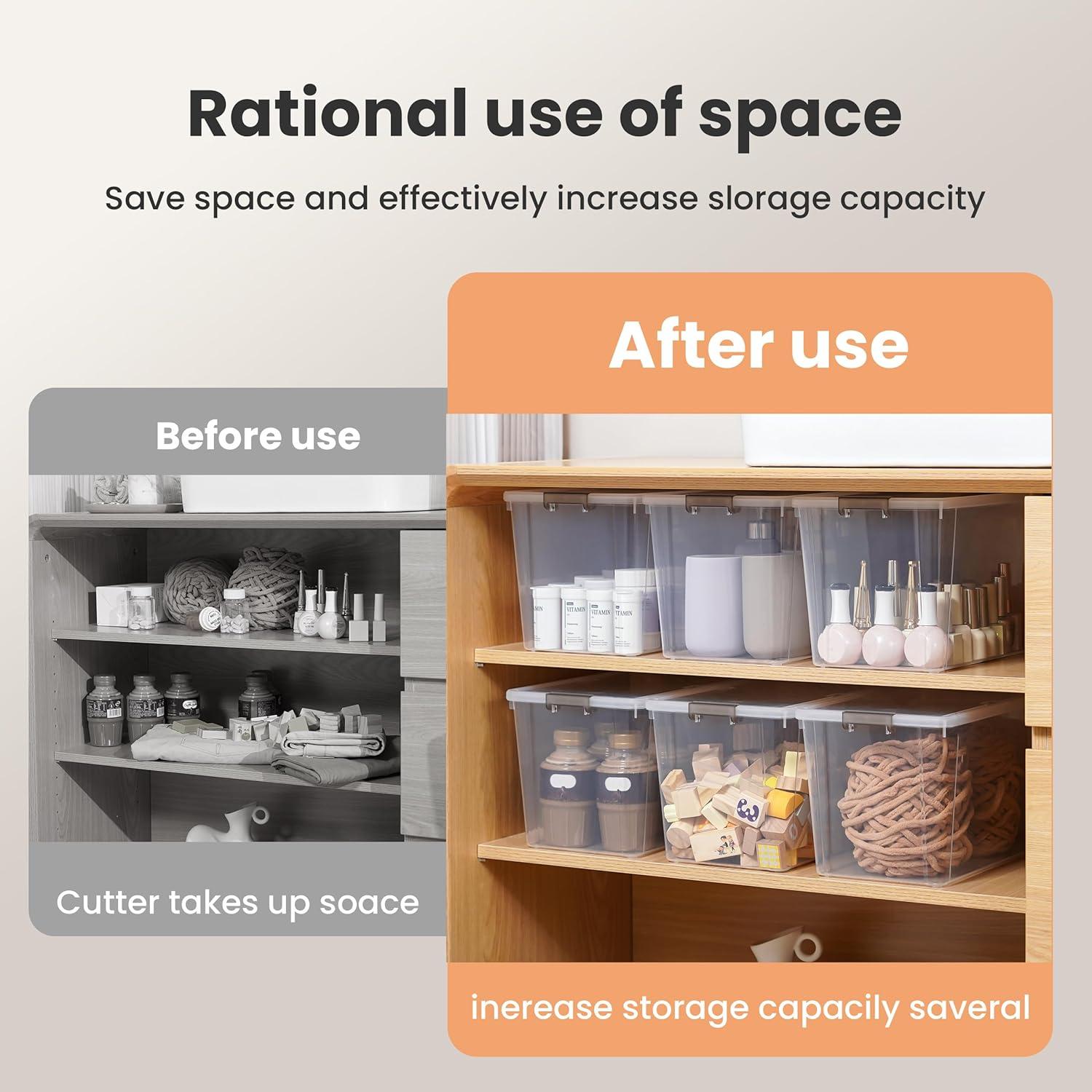 Contenedores de Almacenamiento Citylife 7.8QT 6 Paquetes Plástico
